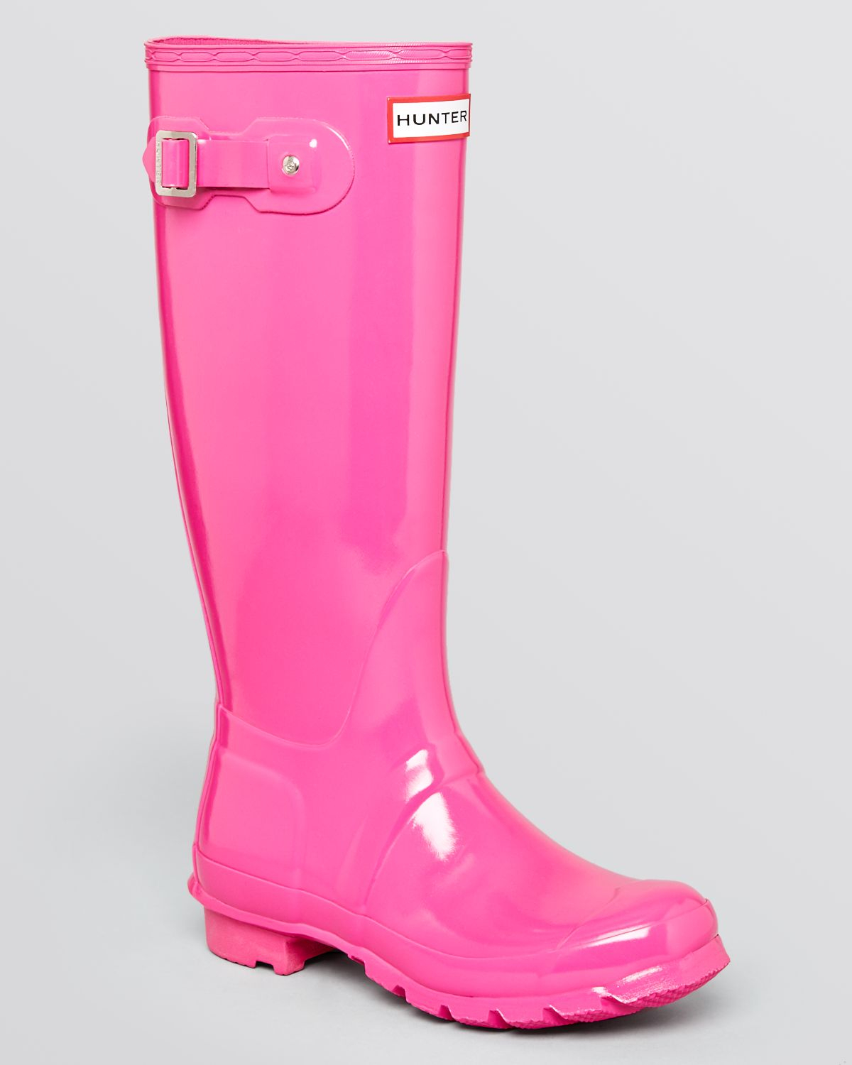 HUNTER Rain Boots Original Tall Gloss in Pink | Lyst