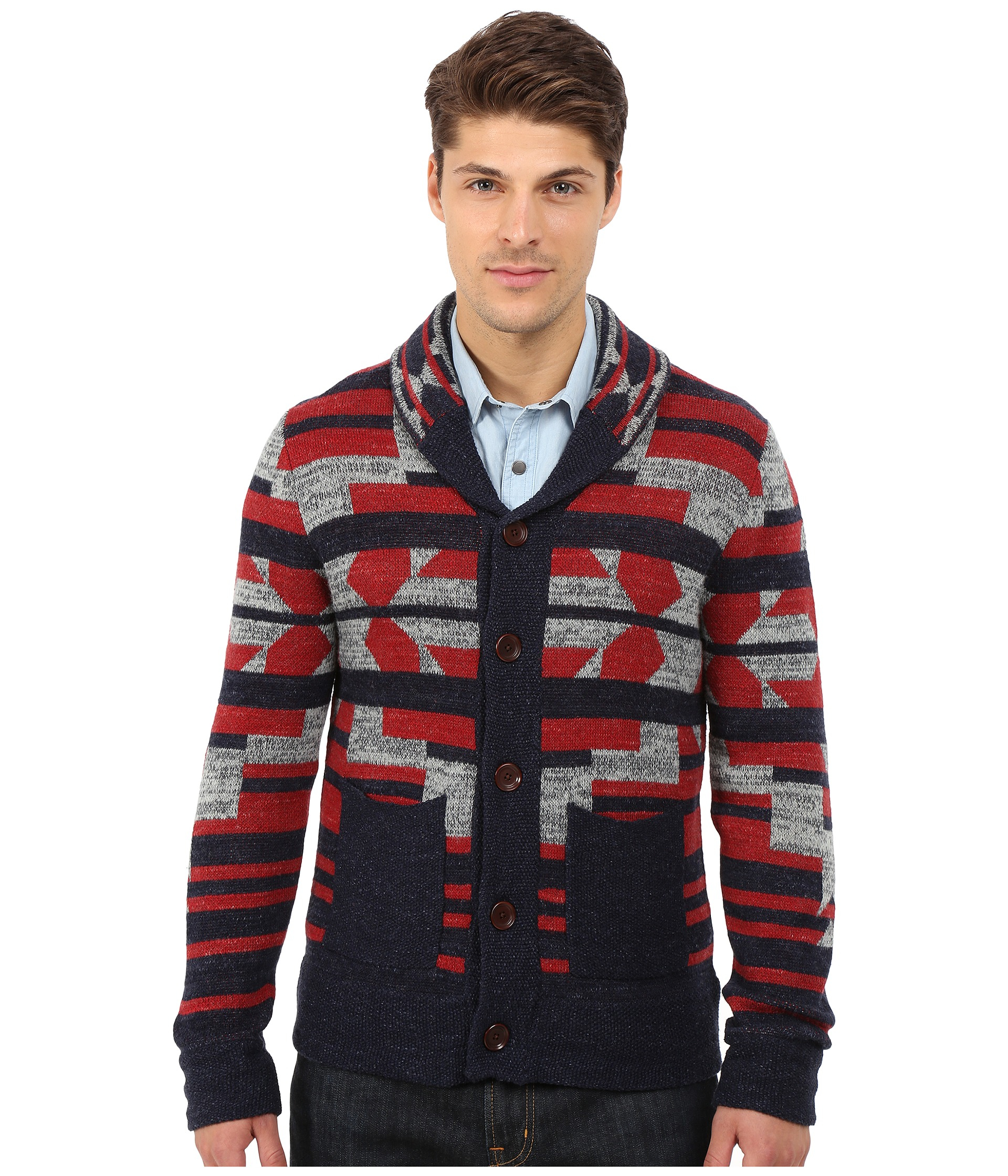 lucky brand cardigan mens