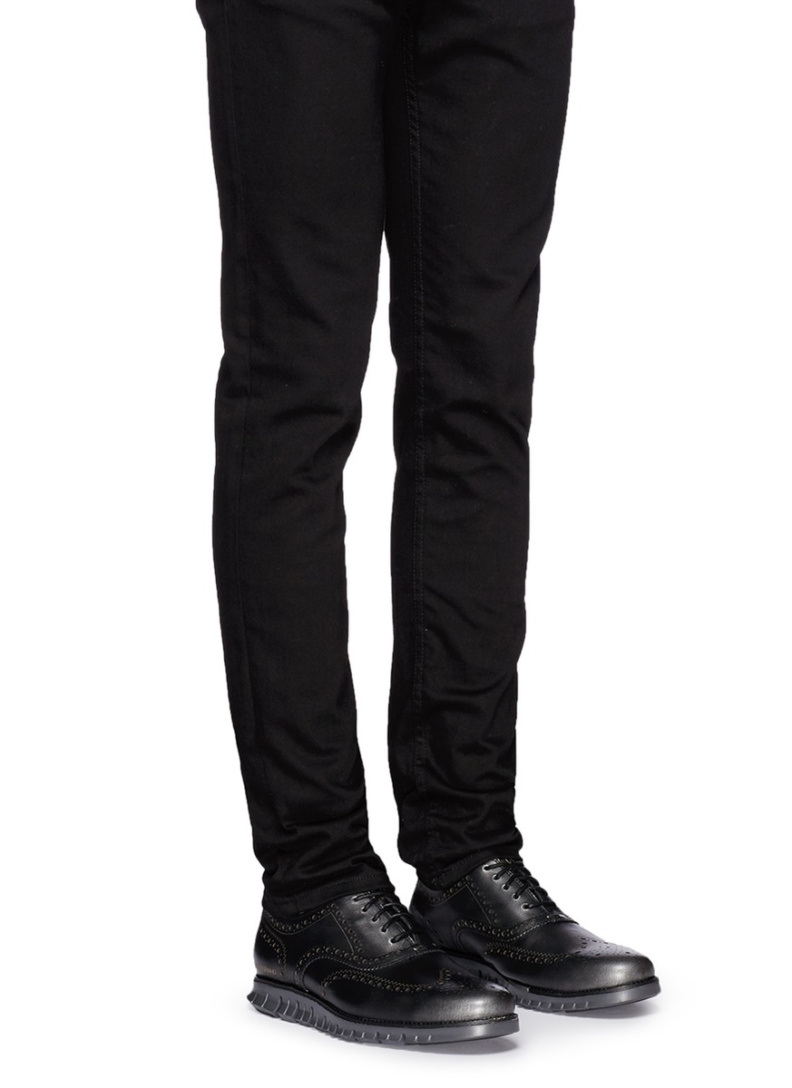 cole haan zerogrand wingtip black