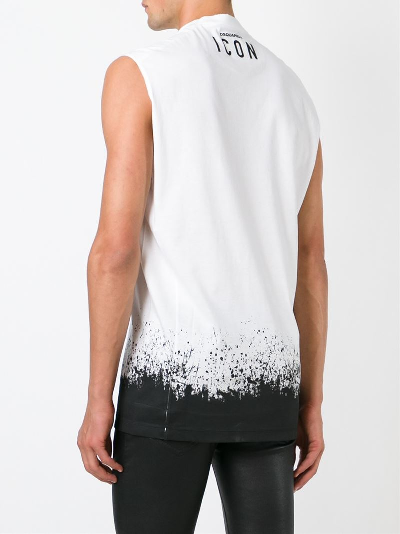 DSquared² Cotton Sleeveless Tshirt in White for Men Lyst