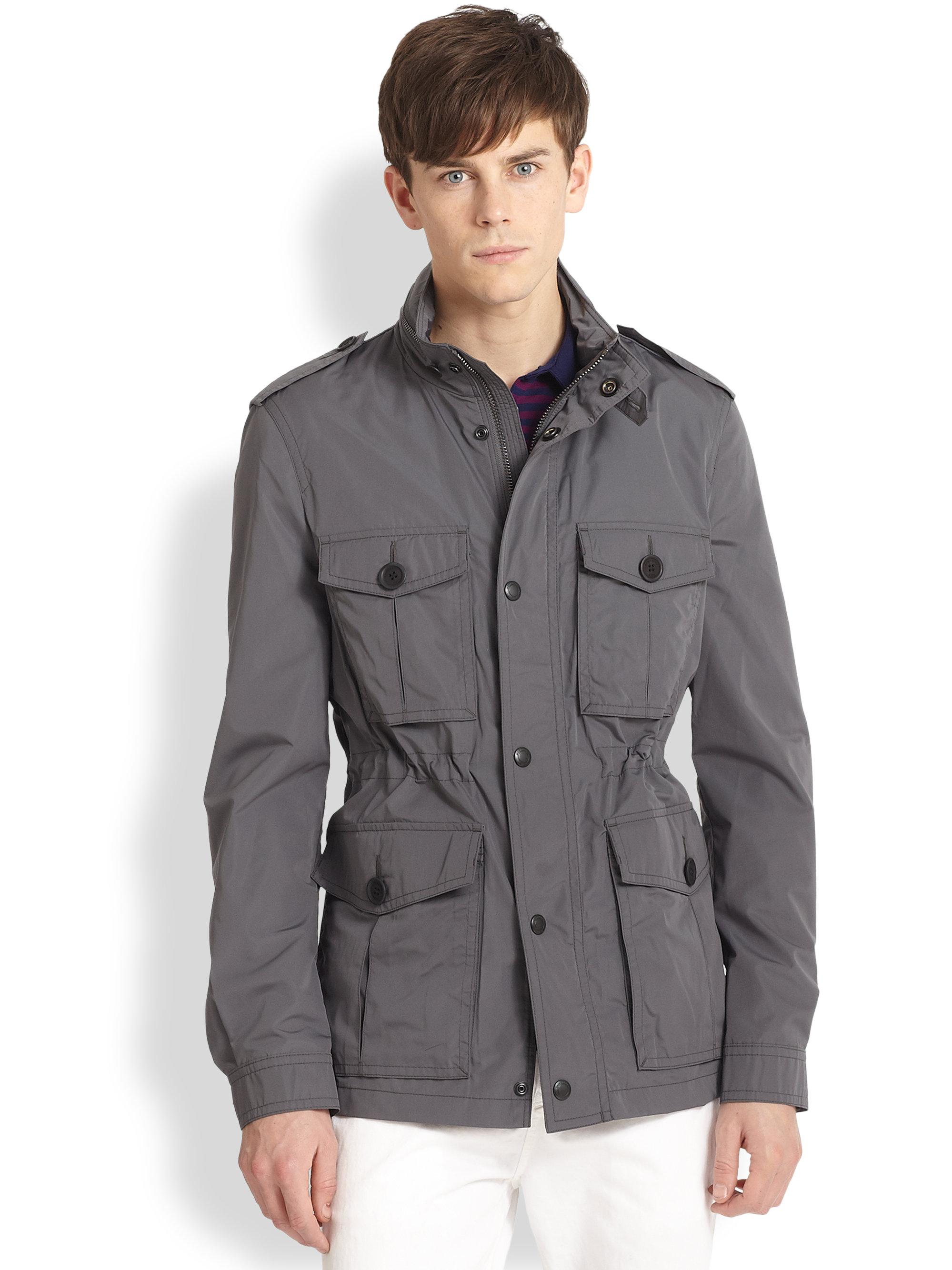 Burberry Brit Packable Field Jacket in Grey (Gray) for Men | Lyst