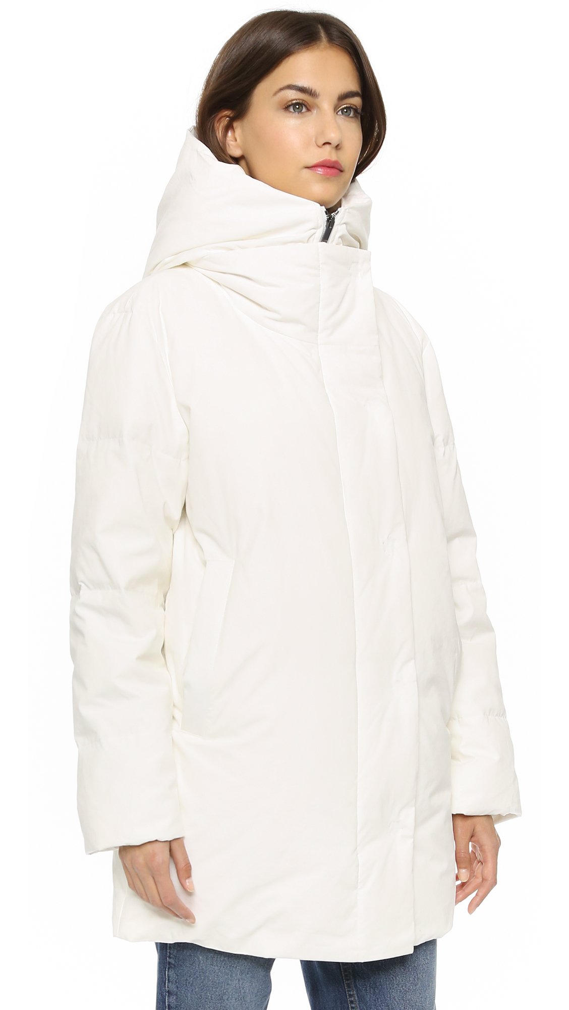 dkny white coat