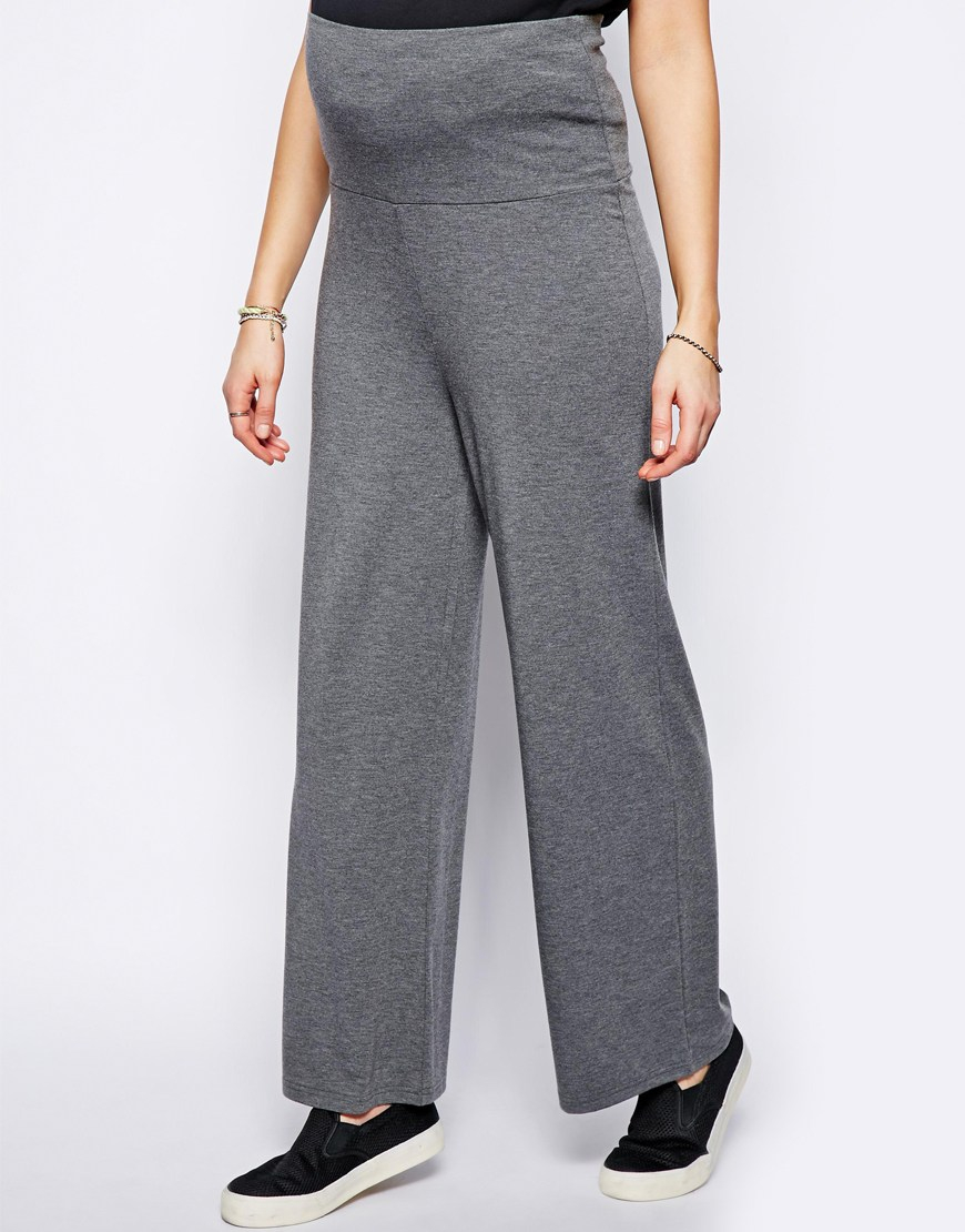 Asos maternity Exclusive Lounge Pants With Fold Over in Blue (Navy) Lyst