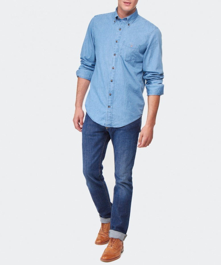 gant indigo denim shirt