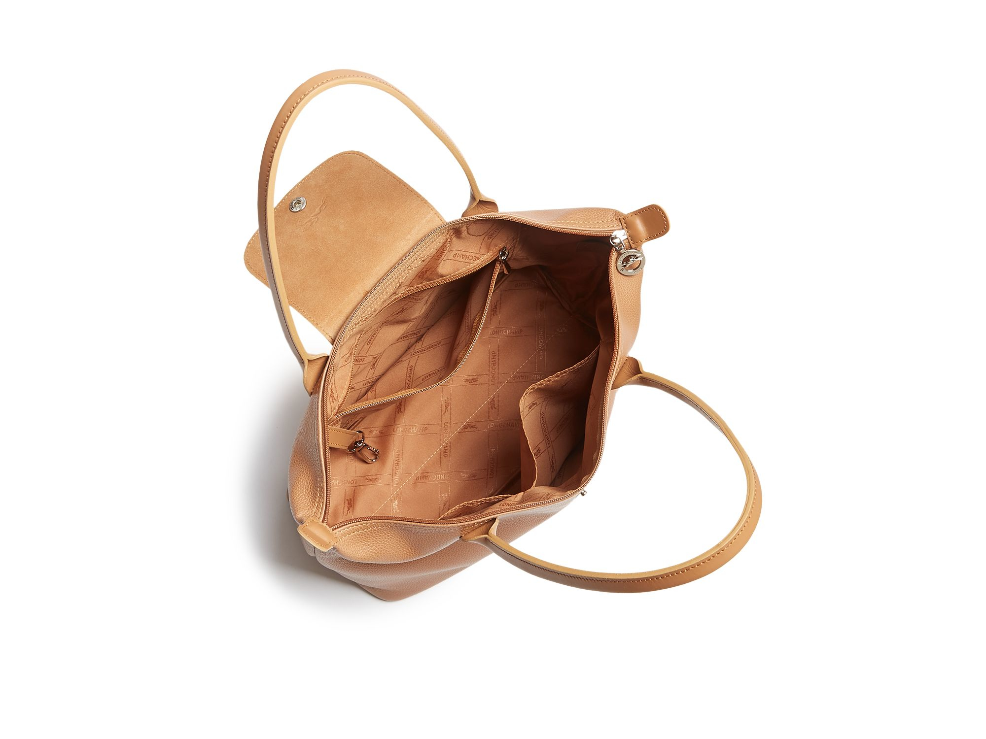 Longchamp Leather Le Foulonne Shoulder Tote in Natural Lyst