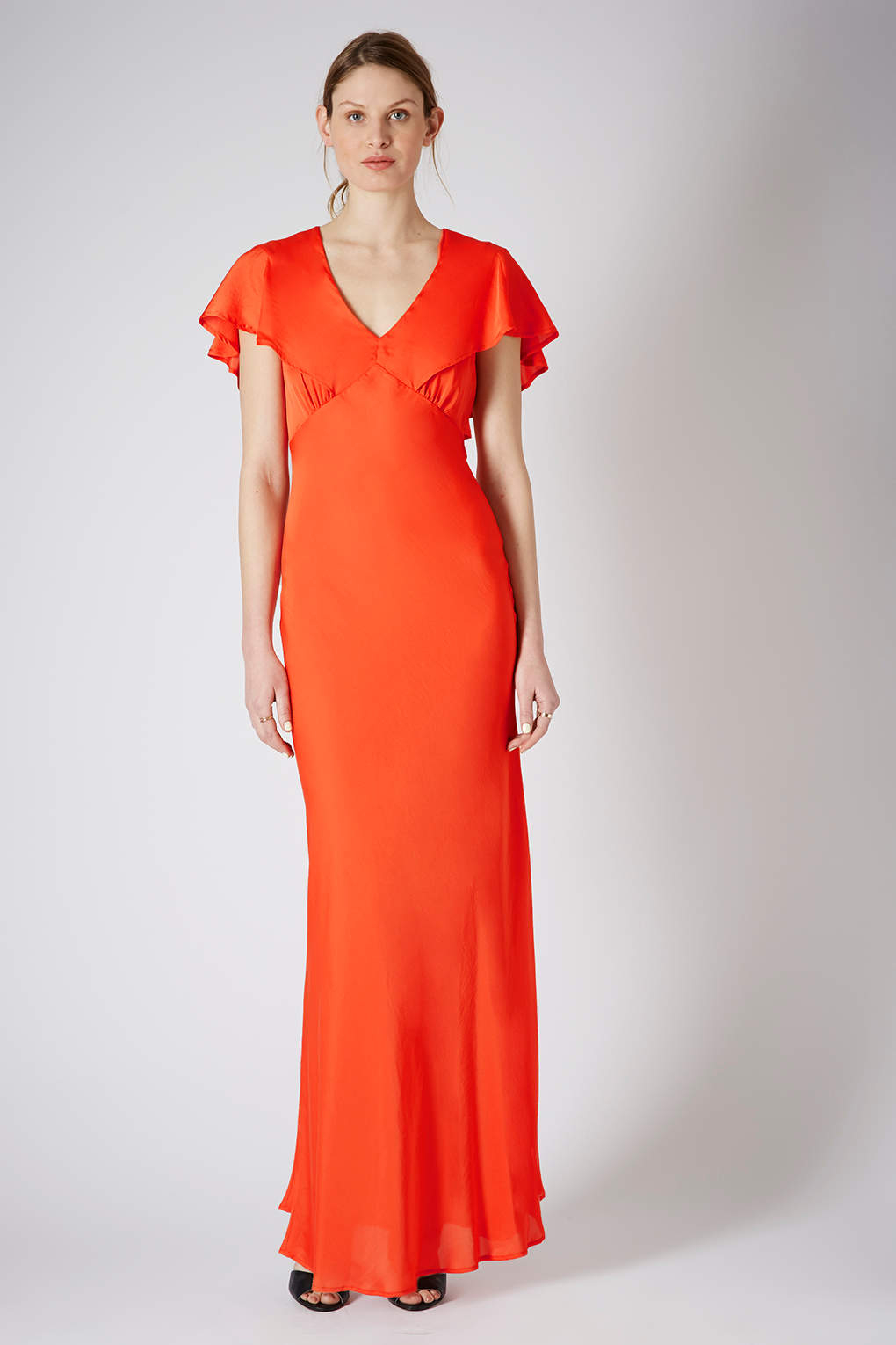 topshop red maxi dress