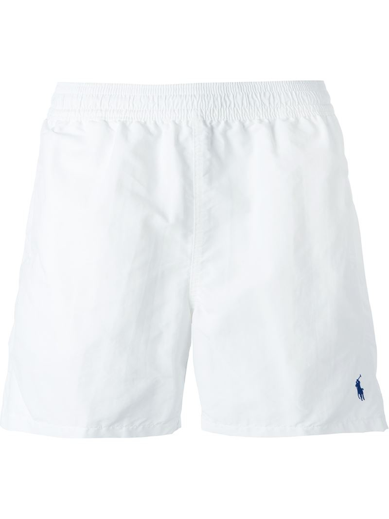 white ralph lauren swim shorts