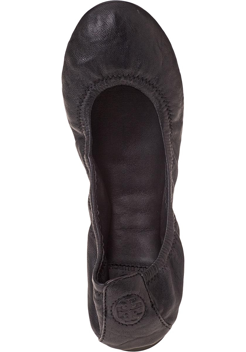 Tory Burch Eddie Ballet Flat Black Leather - Lyst