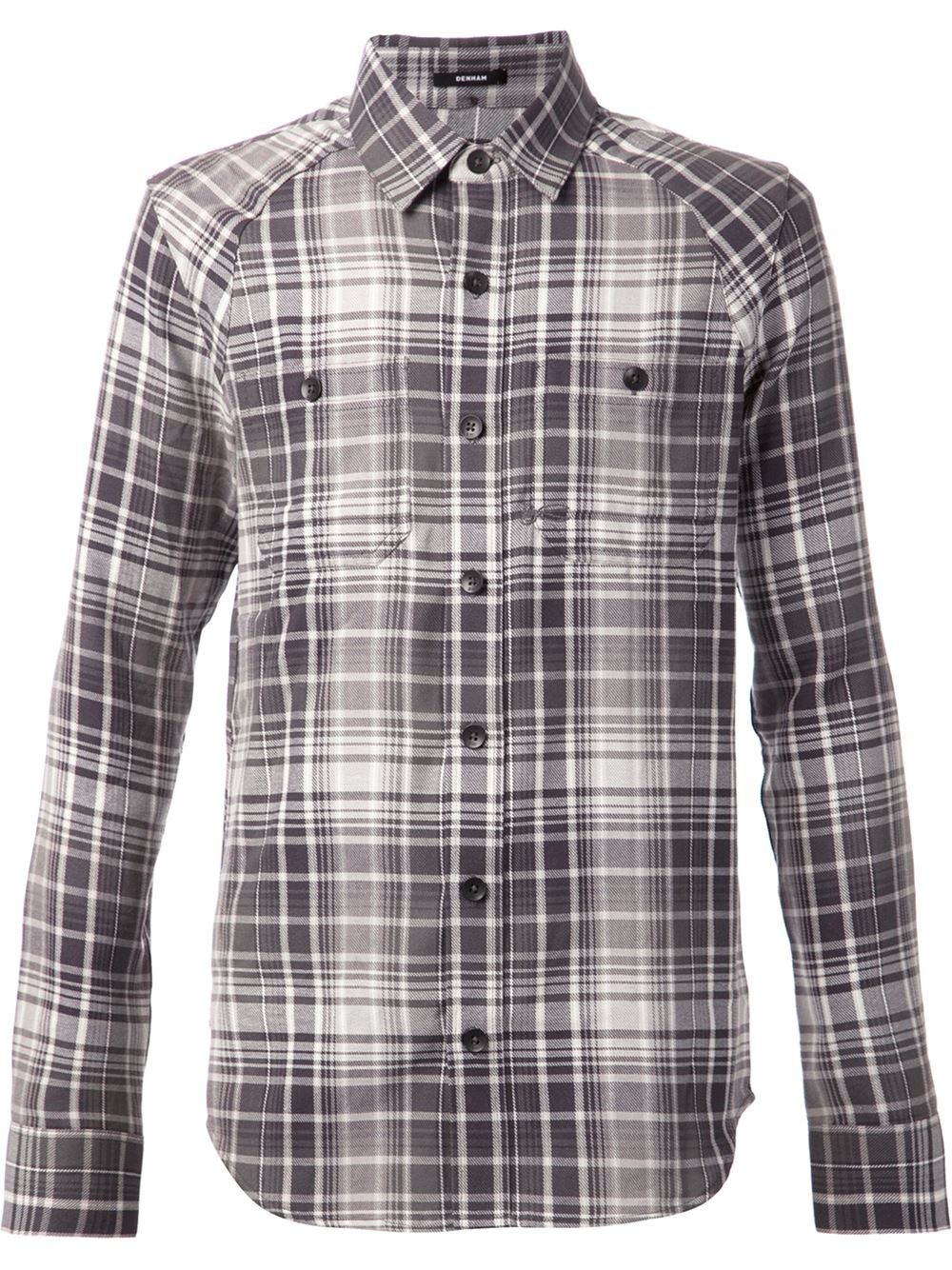 Denham Plaid Shirt in Gray for Men (grey) | Lyst