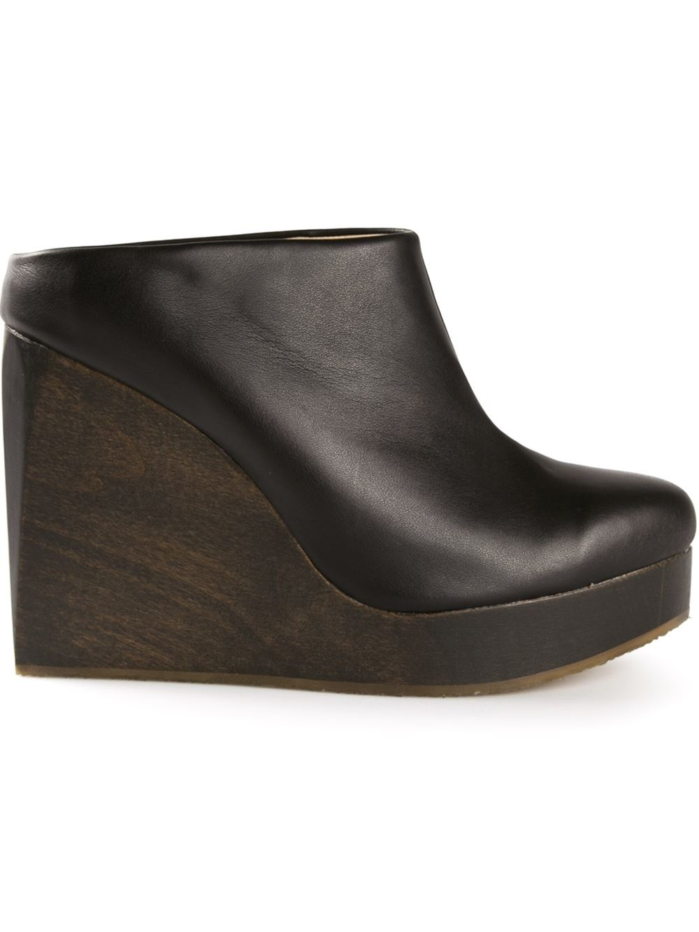 black wedge clogs