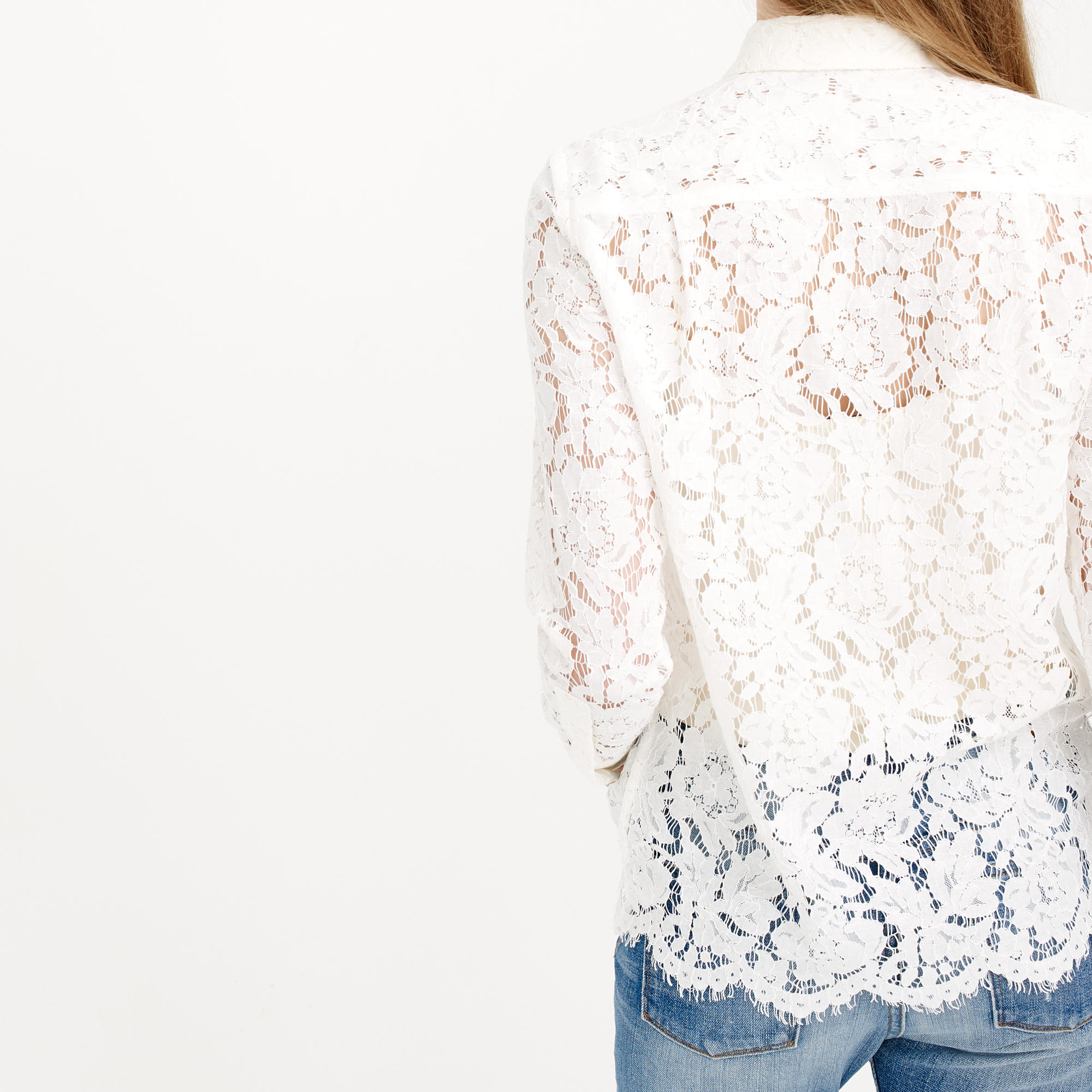 J.Crew Collection Corded Lace Shirt in 