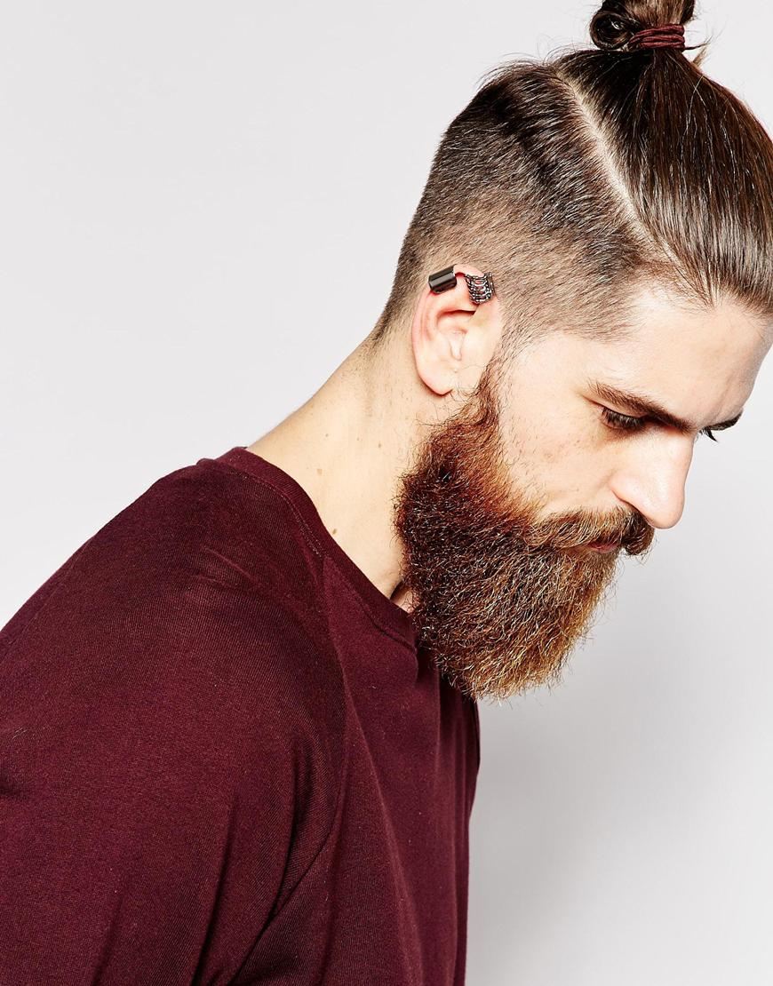 ASOS Ear Cuff Pack With Skeleton Cuff in Metallic for Men