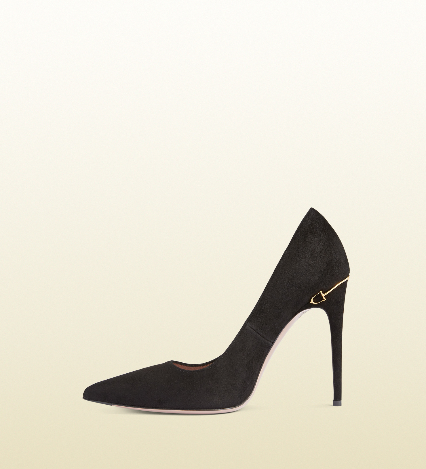gucci black suede heels
