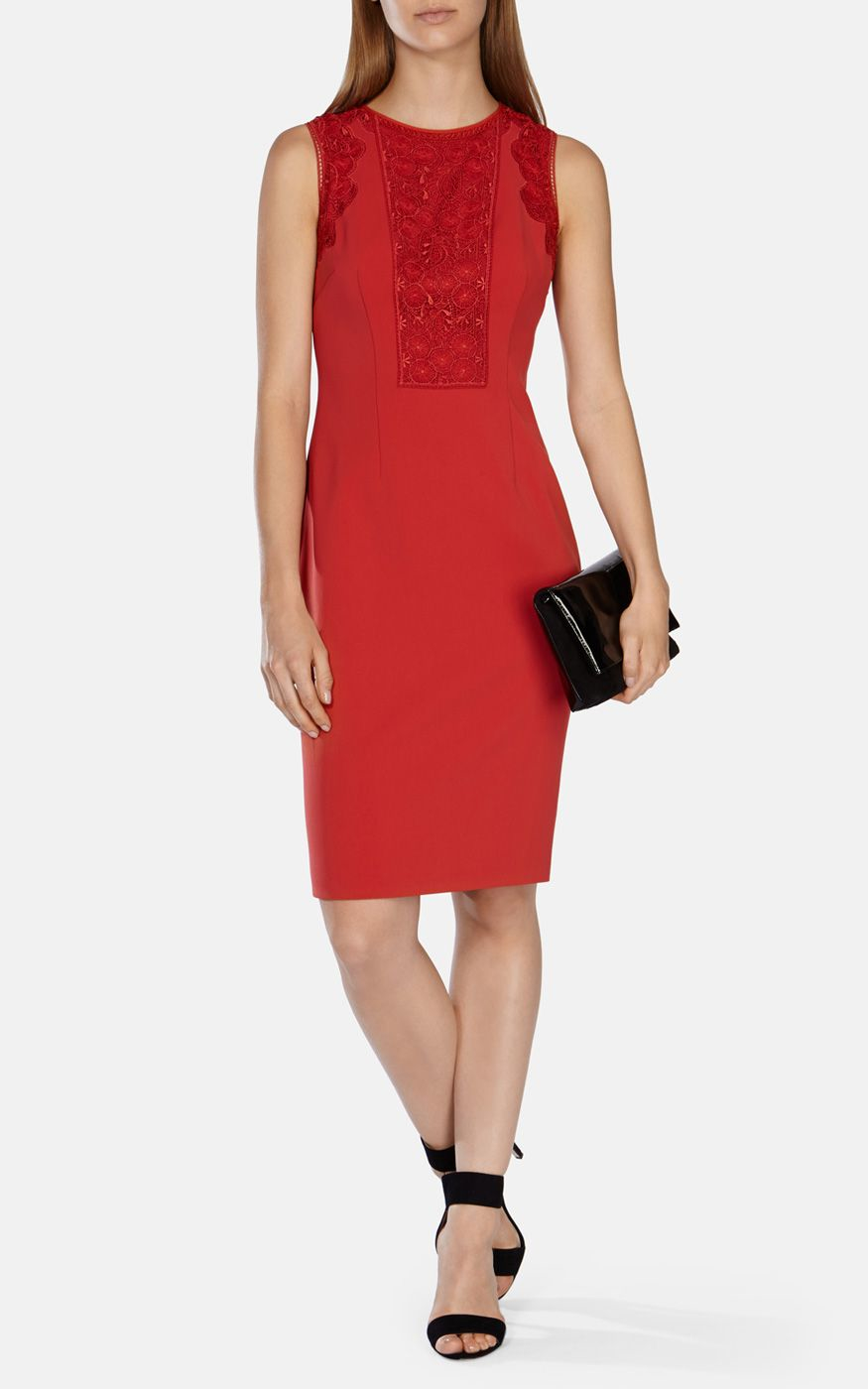 karen millen orange lace dress