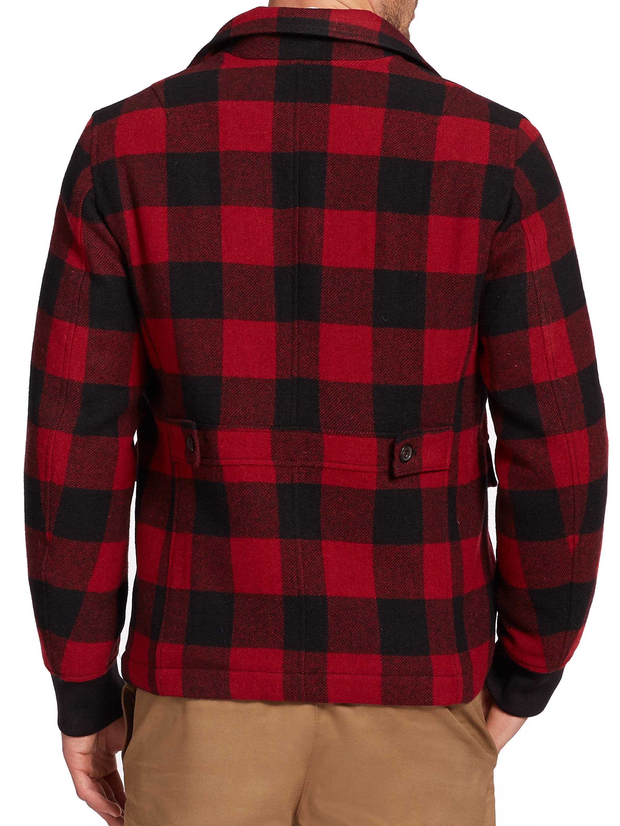 red flannel wool jacket