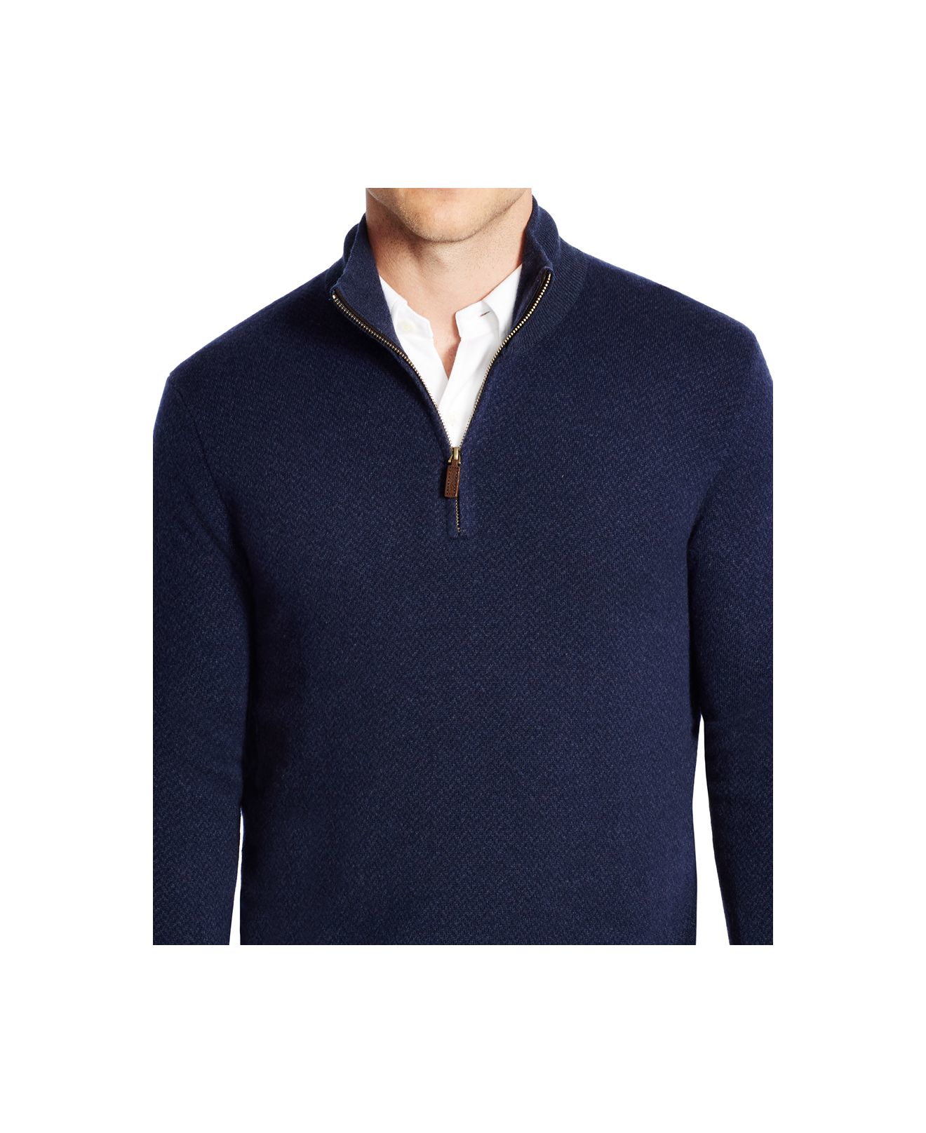 Polo Ralph Lauren Wool Merino Half-zip Sweater in Navy (Blue) for Men ...