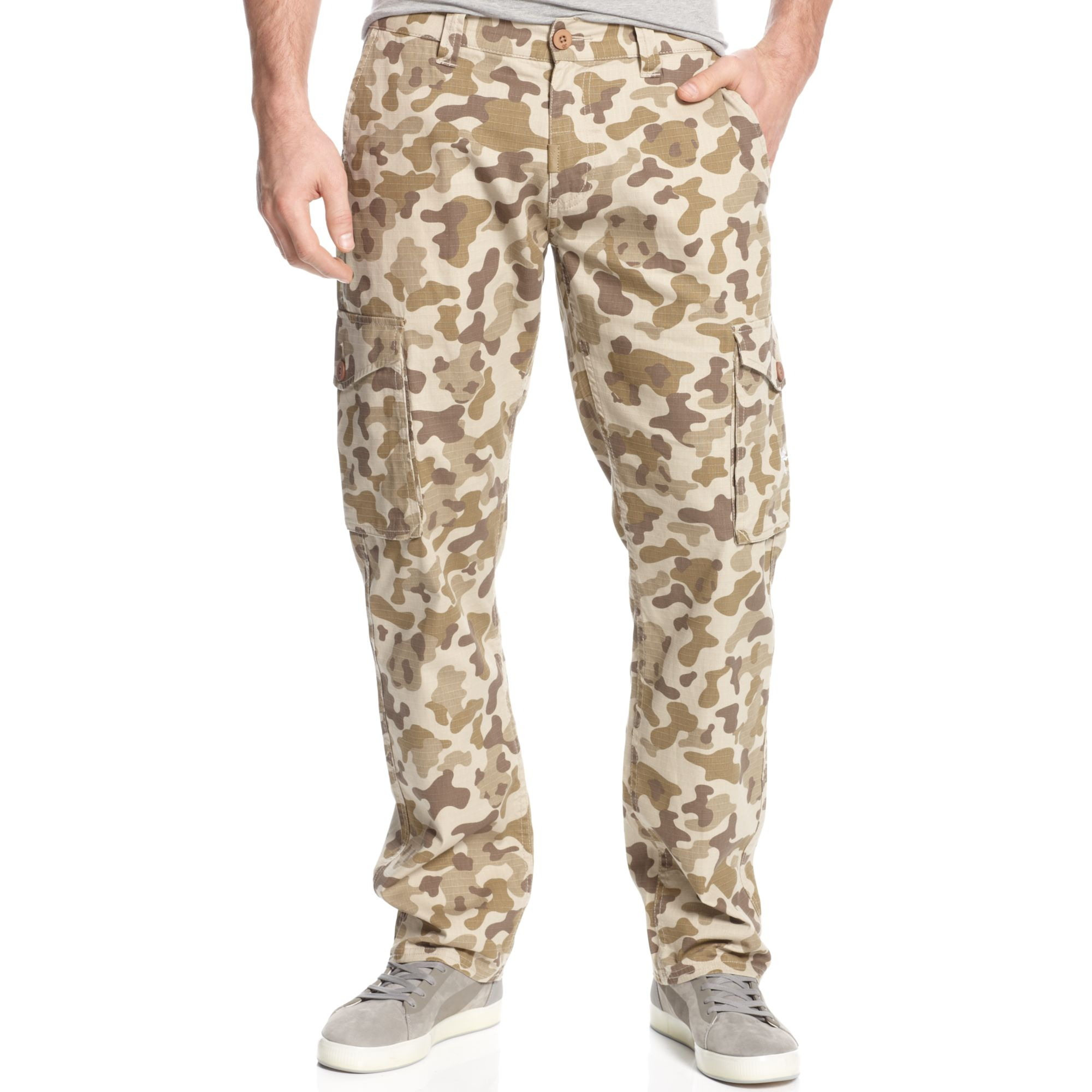 Lrg Cargo Camo Print Pants in Multicolor for Men (Khaki Panda Camo) | Lyst