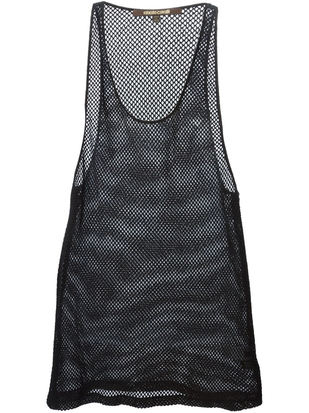 Roberto Cavalli Mesh Tank Top in Black for Men Lyst