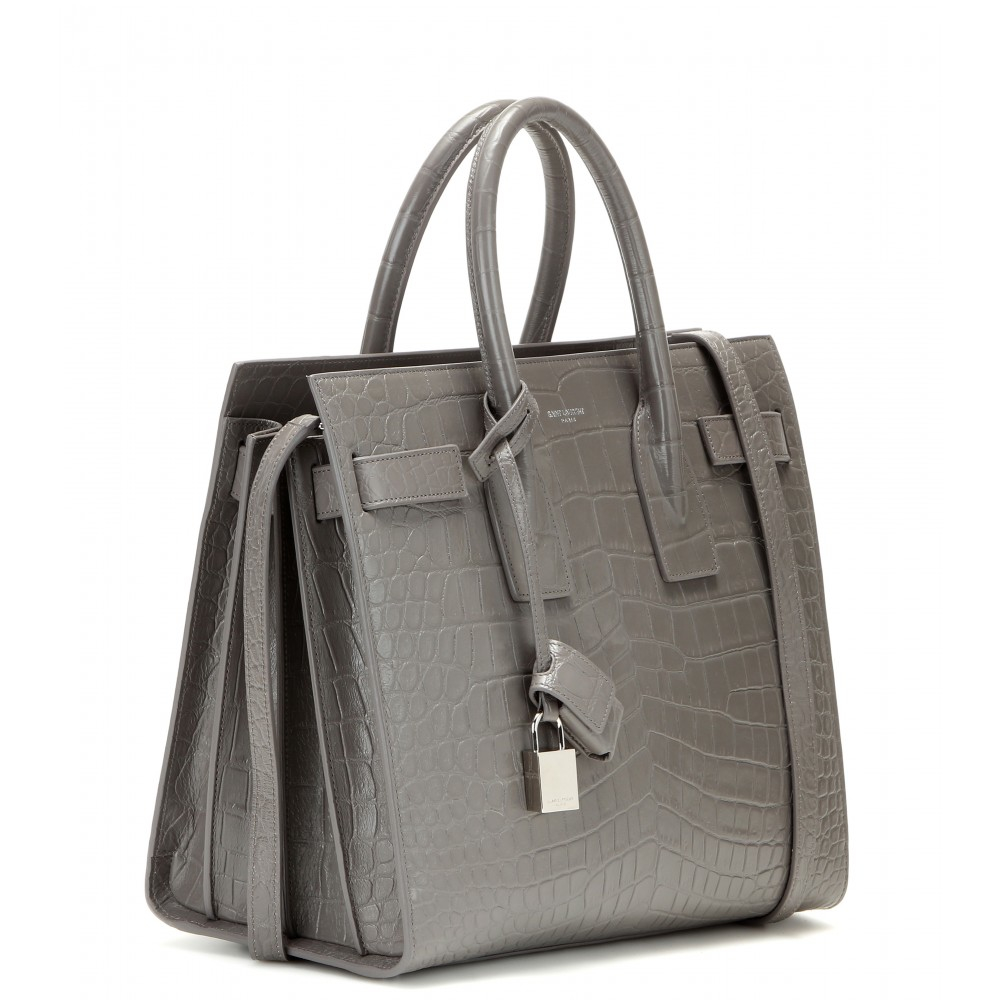 ysl nude clutch - classic small sac de jour bag in fog grained leather