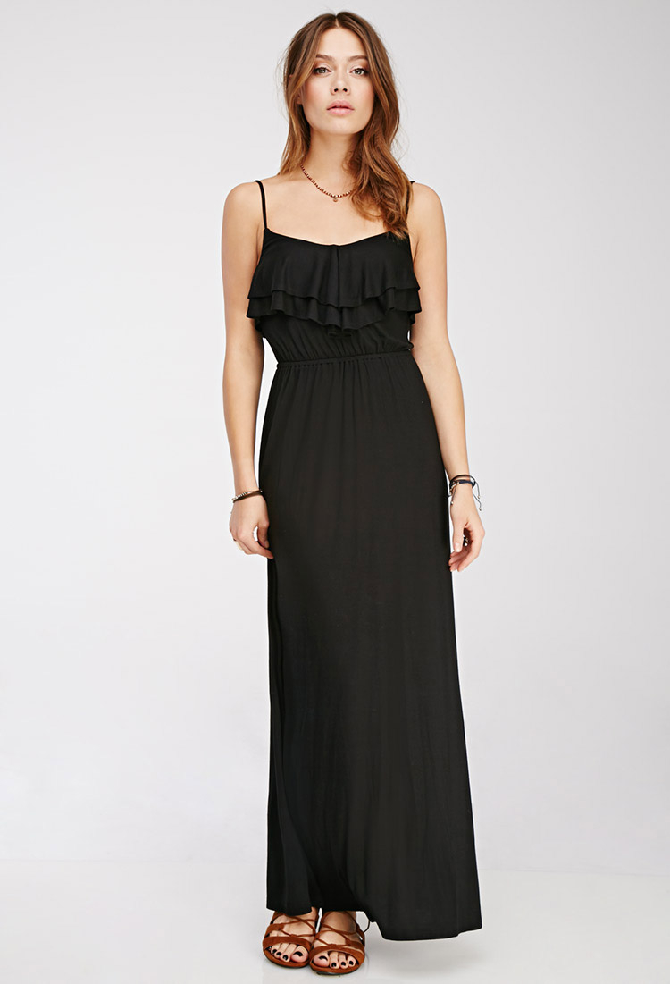 flounce maxi dress