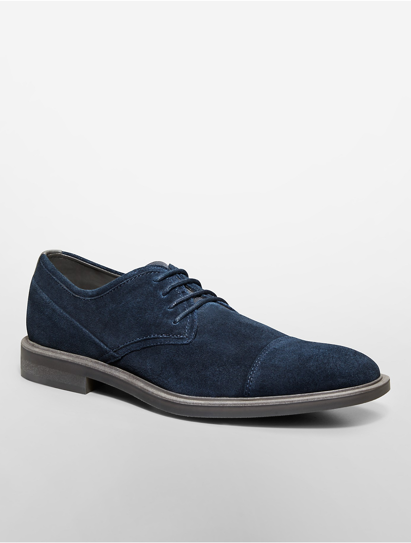 Stuwkracht wandelen Defilé Calvin Klein Suede White Label Upton Lace-Up Oxford Shoe in Dark Navy  (Blue) - Lyst