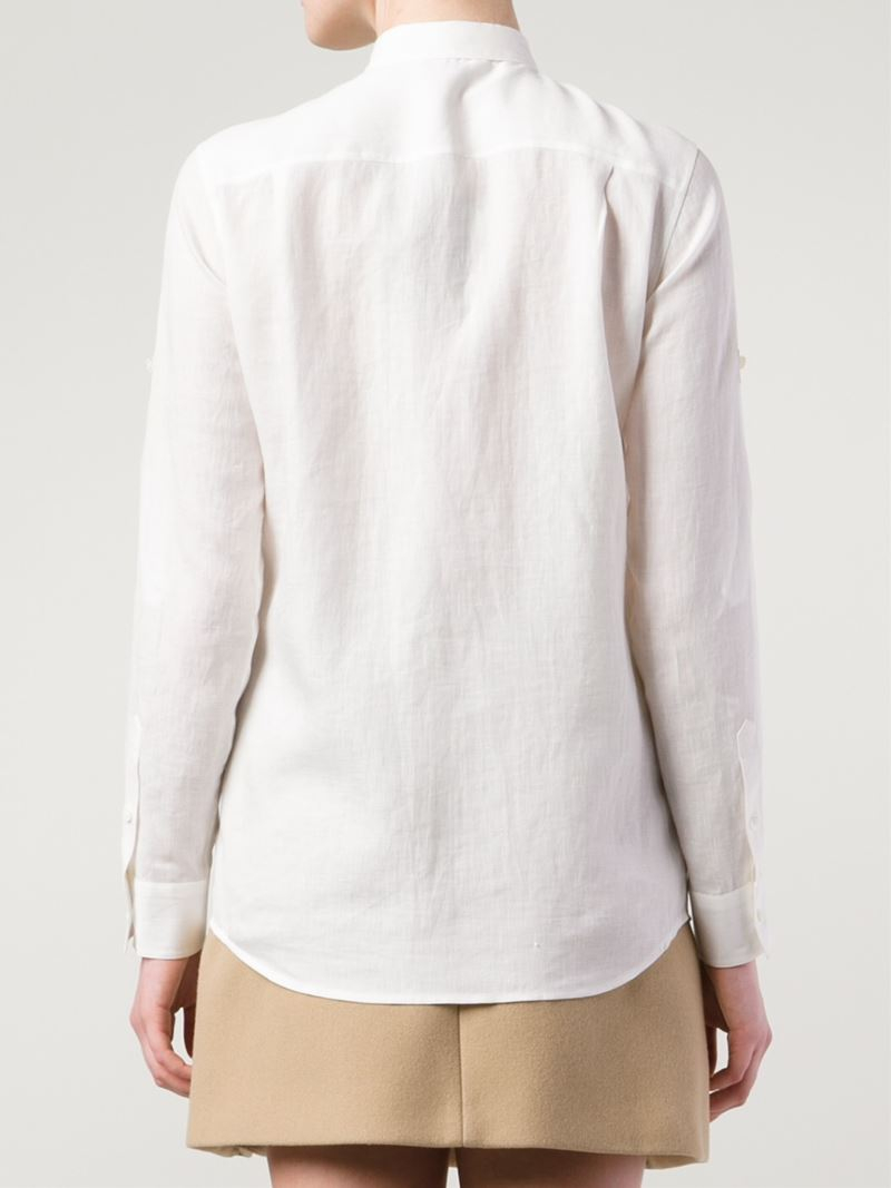 Loro Piana Linen Shirt in White - Lyst