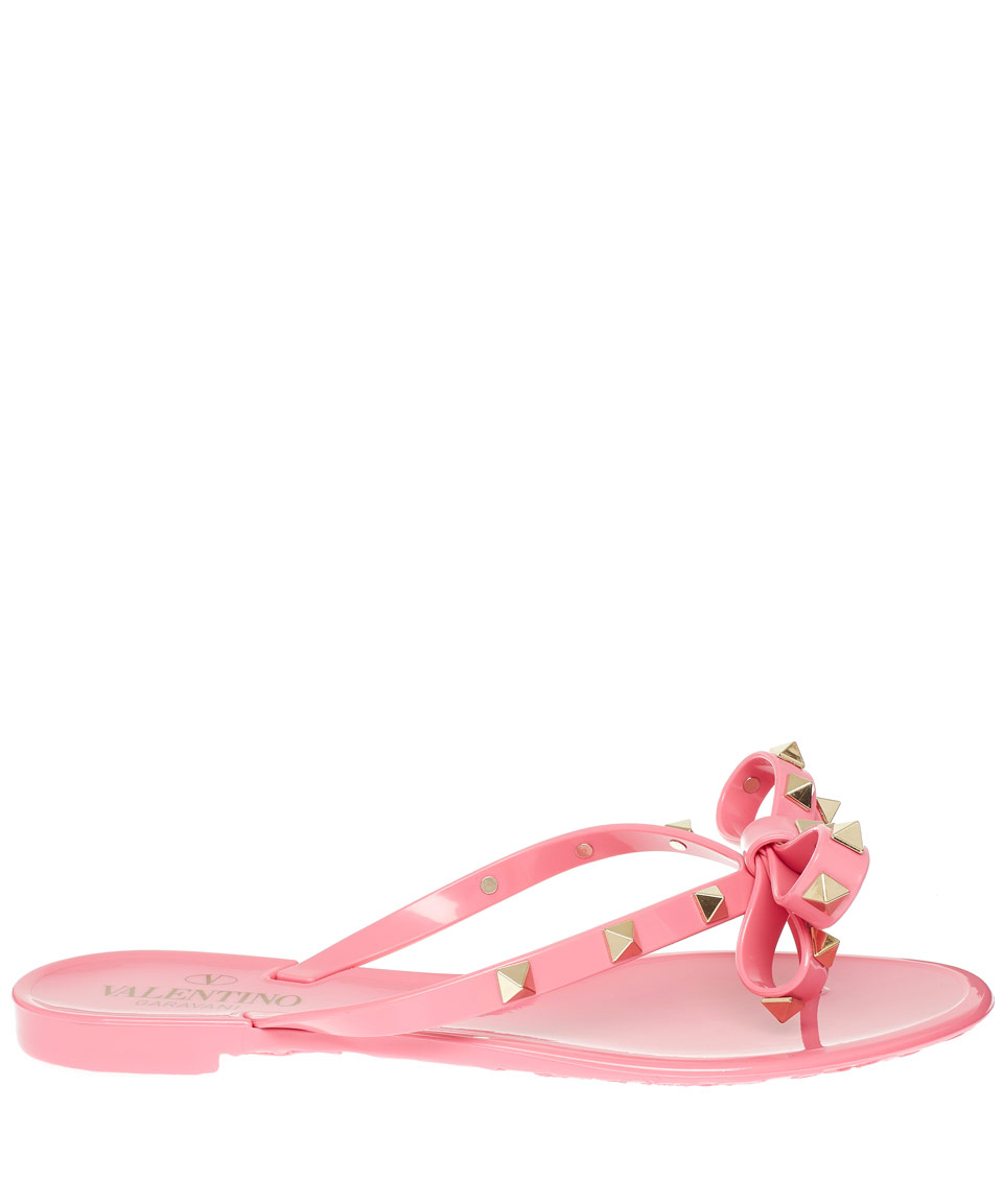 valentino pink flip flops