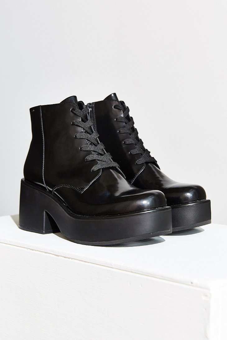Vagabond Leather Emma Platform Boot in Black | Lyst