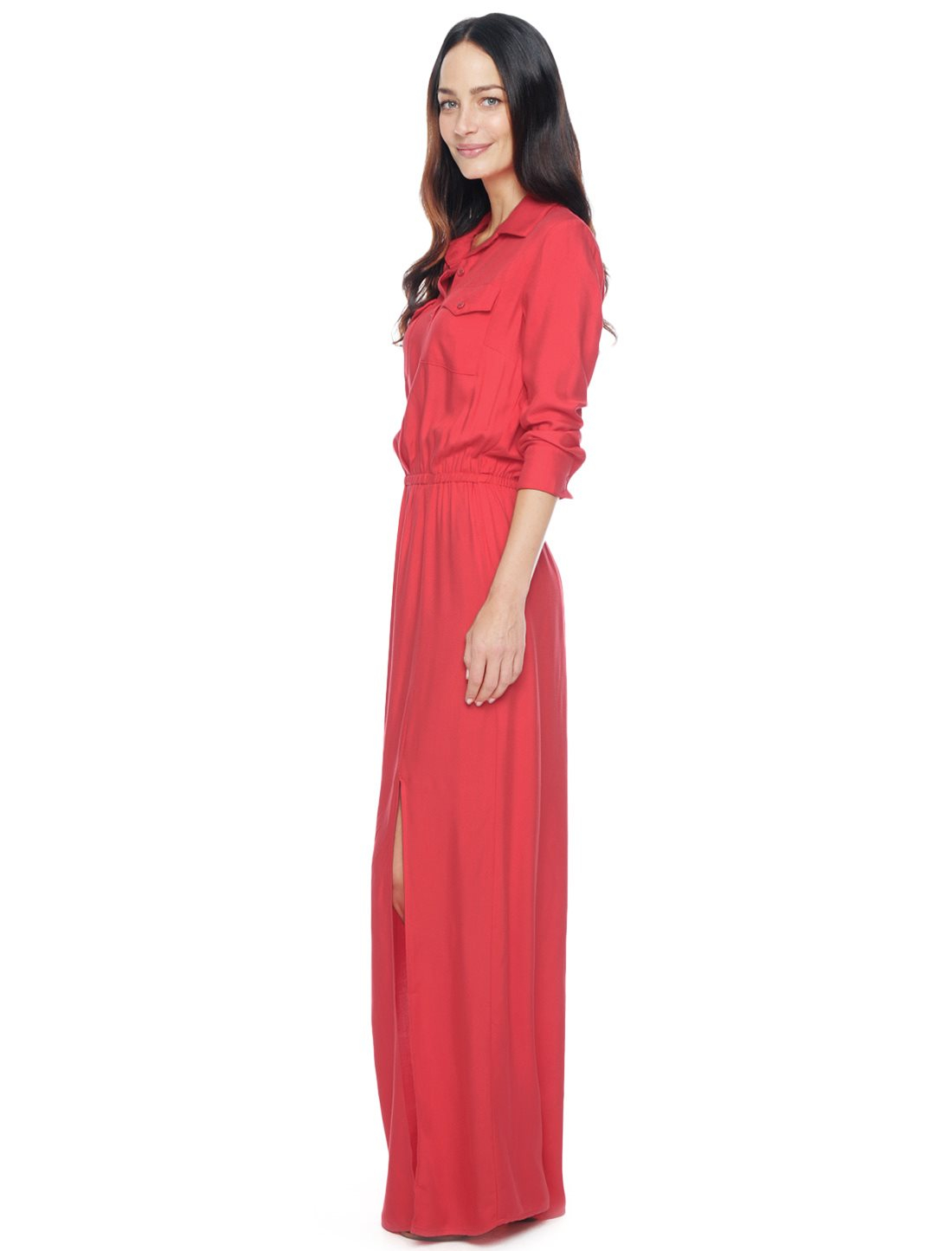 red maxi shirt