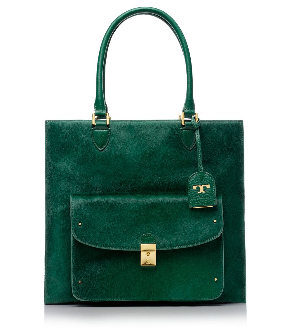 tory burch calf hair handbag