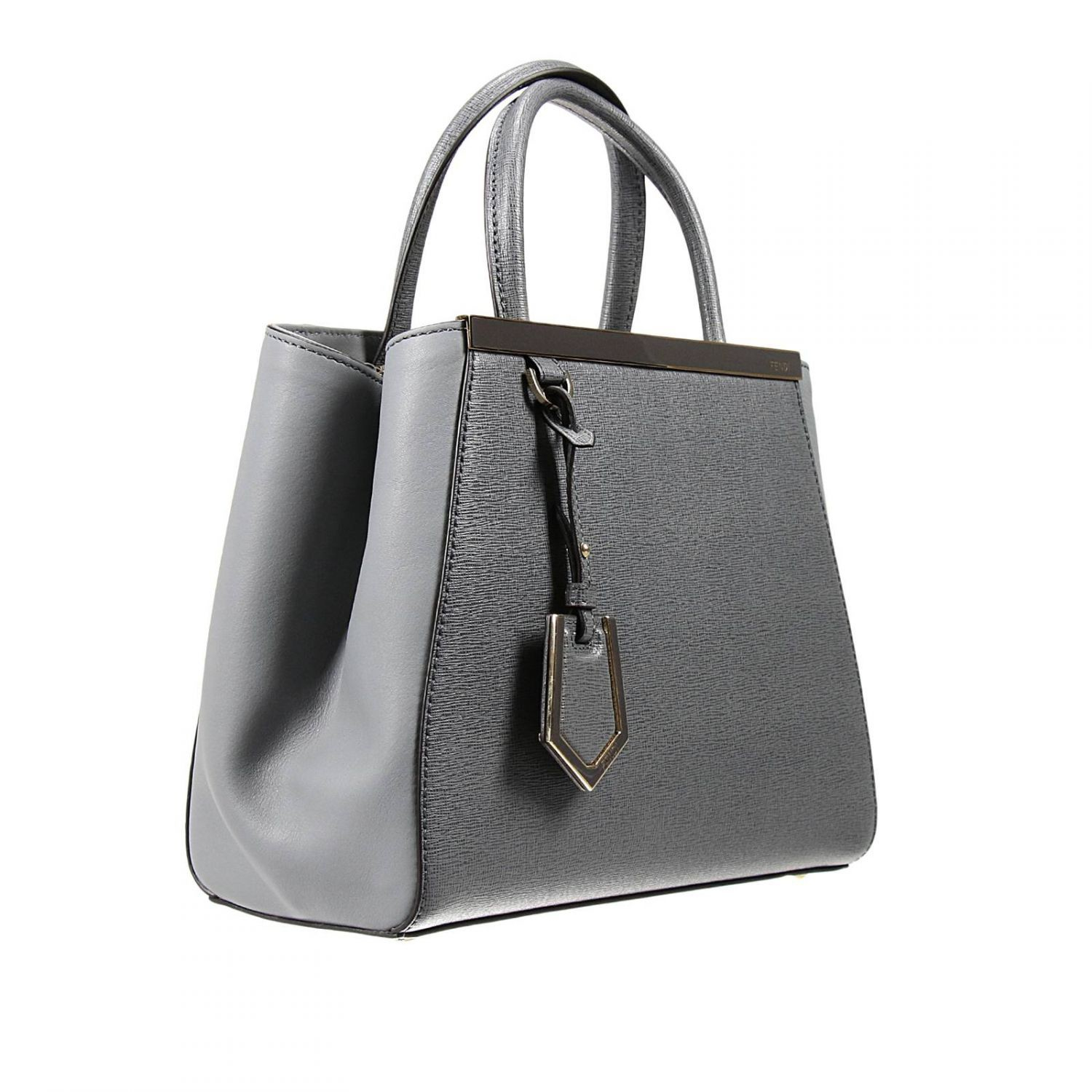 Fendi Handbag 2 Jours Small Leather in Gray (grey) Lyst