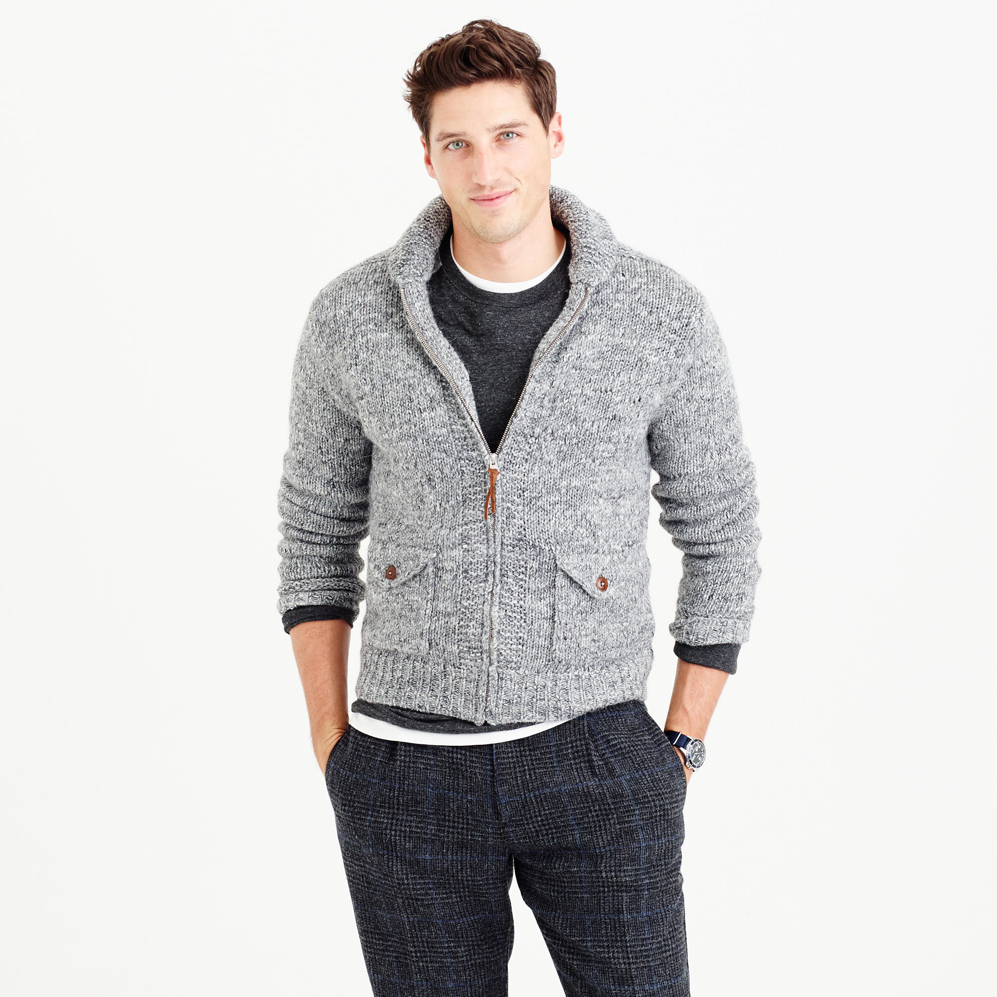 Alpaca zip up sweater Clearance