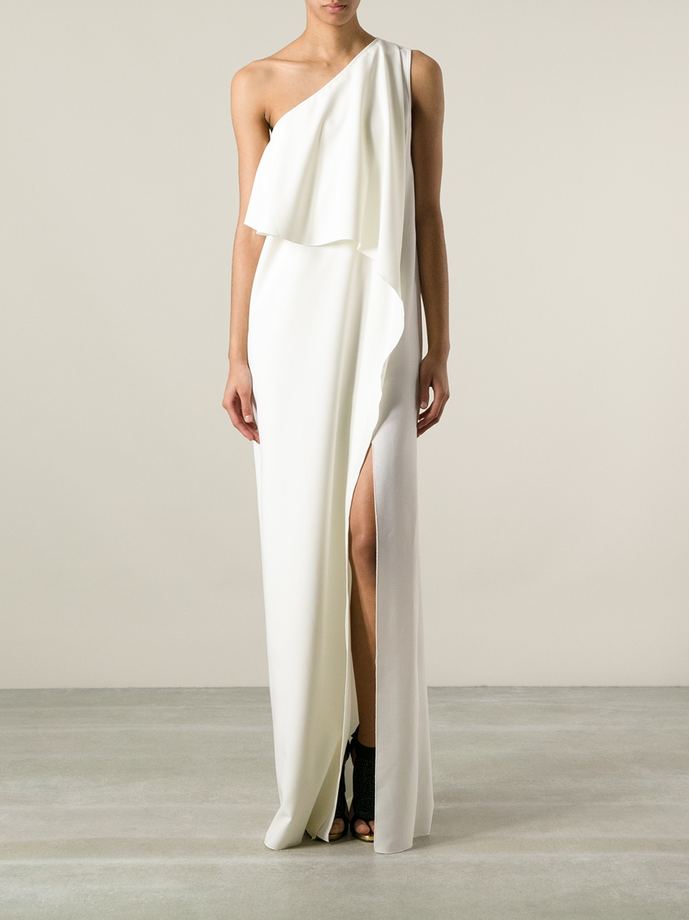 Amen Asymmetrical Gown in White | Lyst