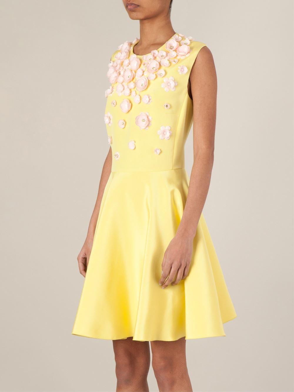 flower applique gown