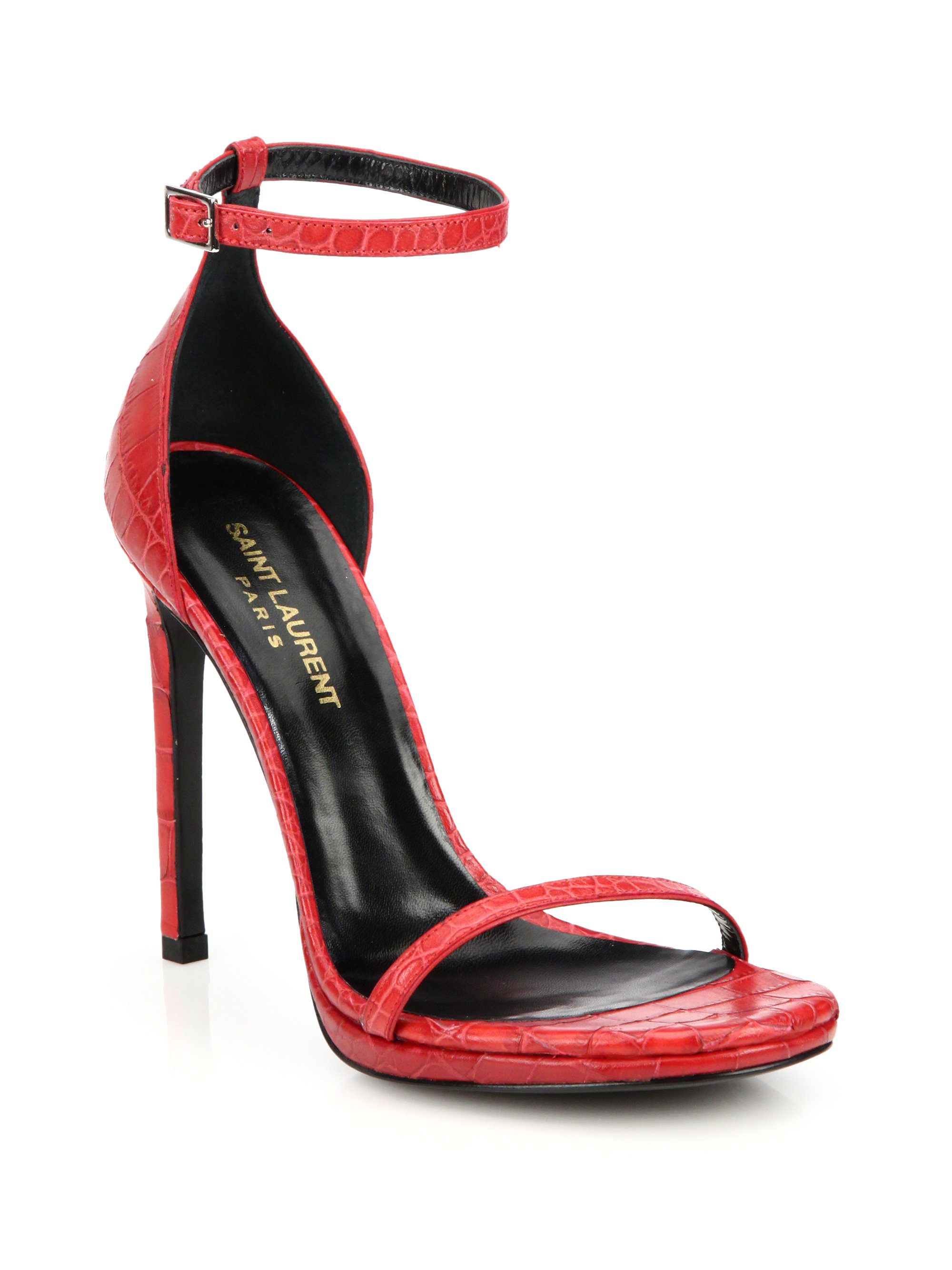 ysl sandals red