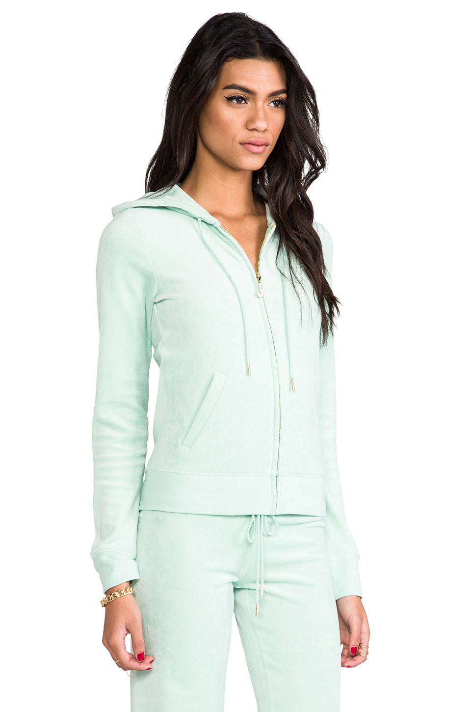 Juicy Couture J Bling Hoodie in Mint in Green - Lyst