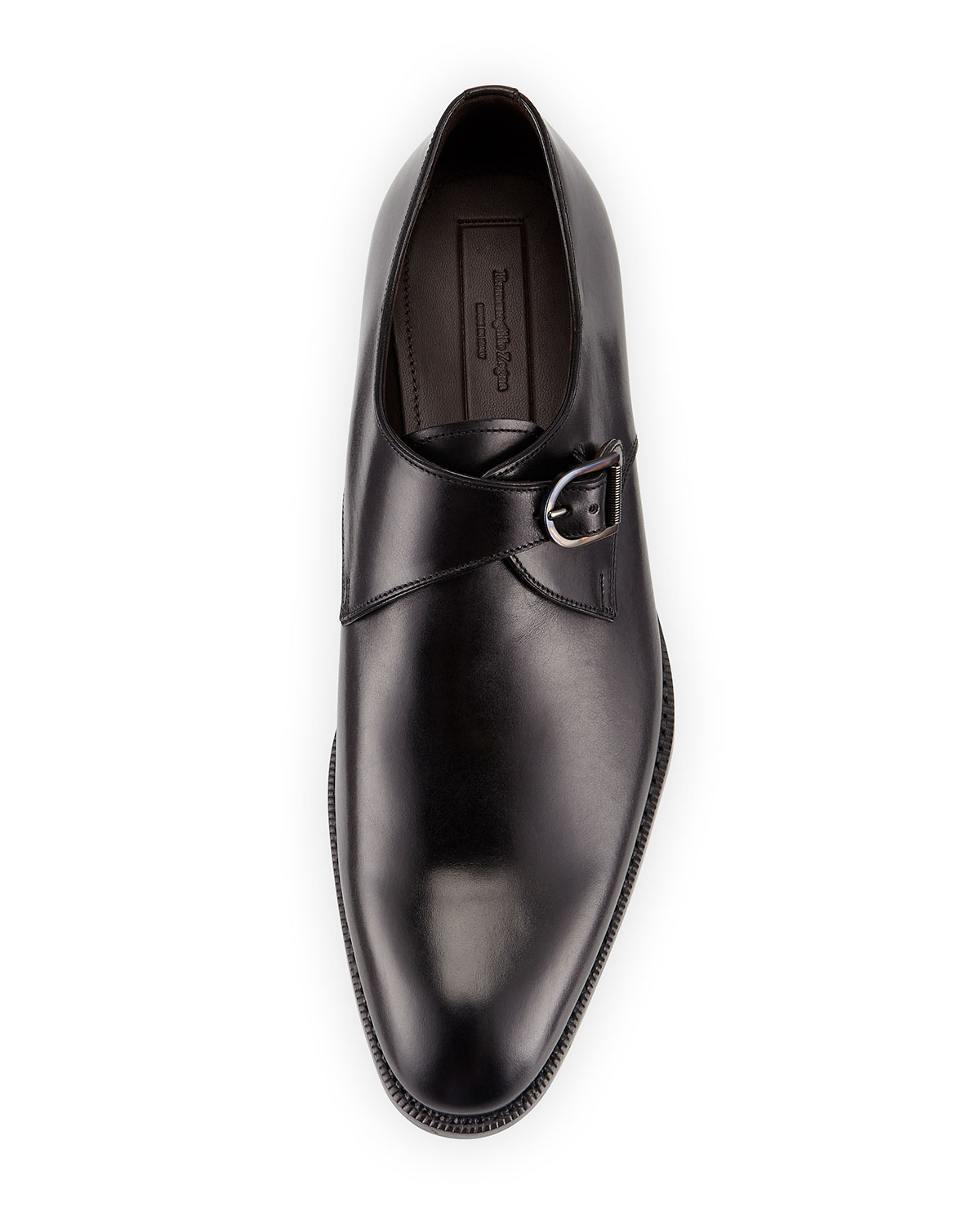 Ermenegildo zegna Single Monk Strap Shoe in Black for Men | Lyst