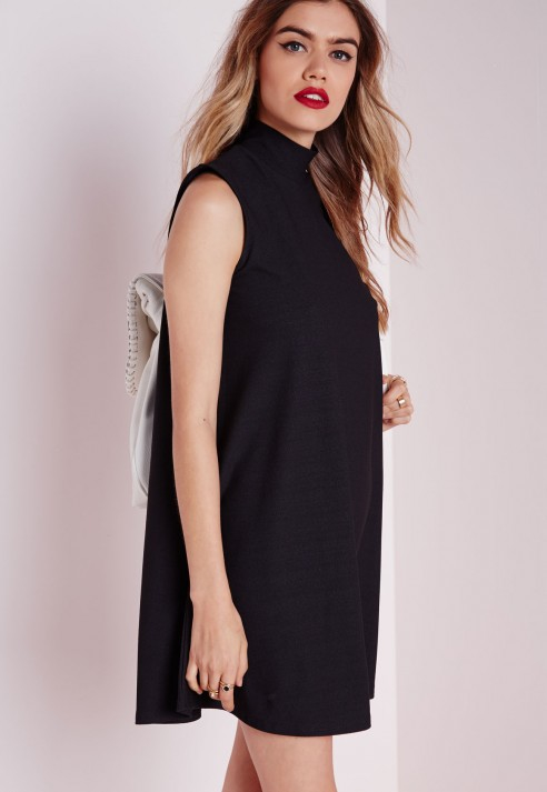 High Neck Swing Dress