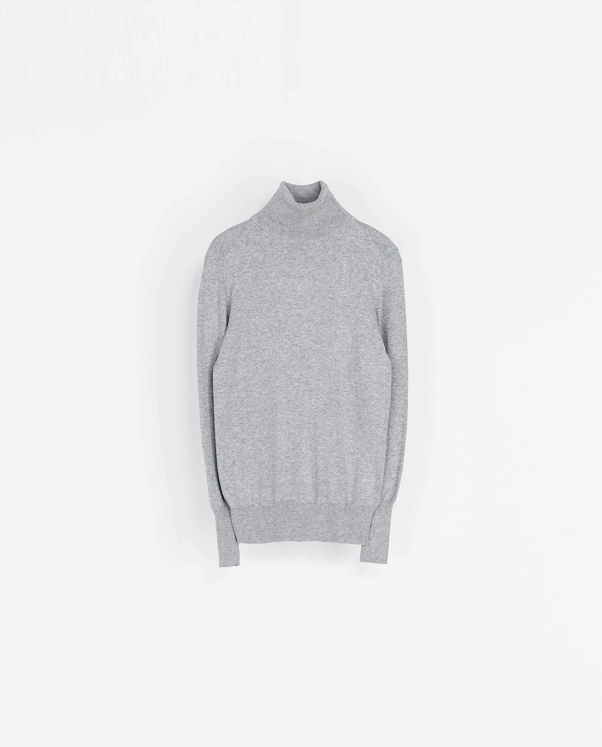 Zara Turtle Neck Sweater in Gray | Lyst