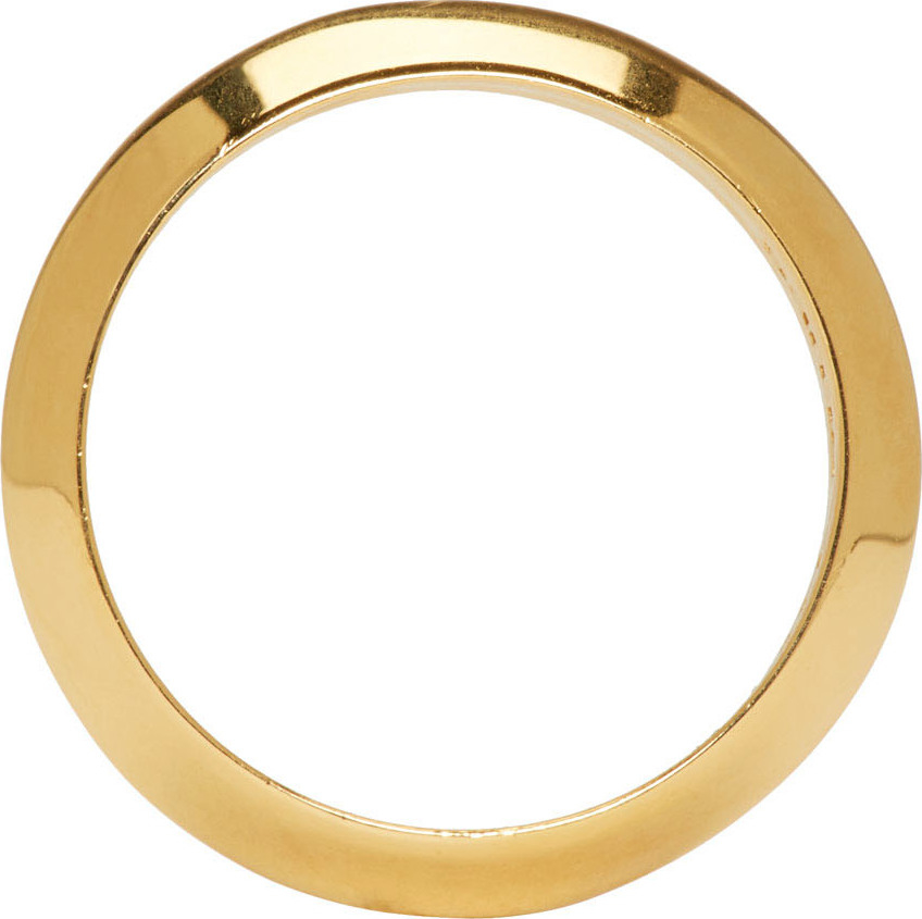 Lyst Acne Studios Gold Bevelled Ring in Metallic for Men
