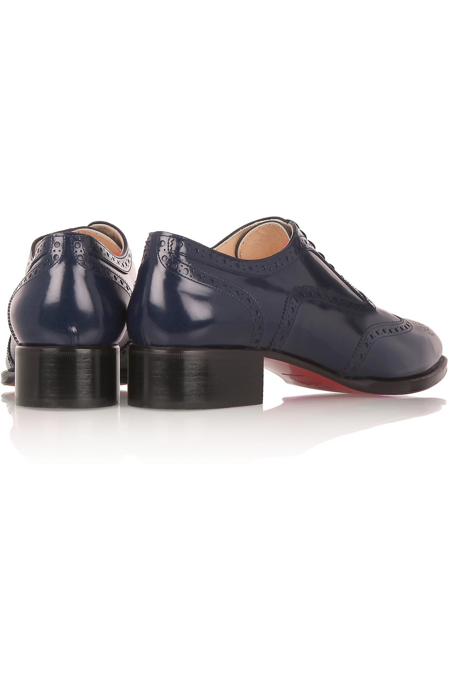 christian louboutin zazou fiori glossed-leather brogues christian louboutin zazou fiori glossed-leather brogues