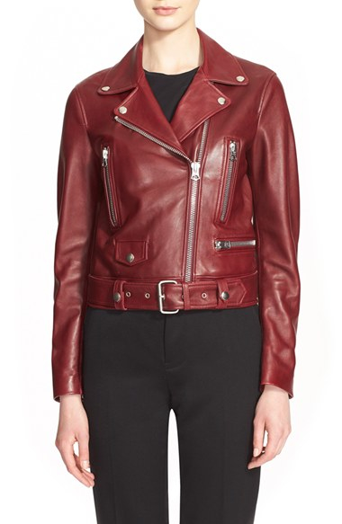 Acne Studios Mock Lambskin Moto Jacket In Red Lyst - Acne Studios Mock Core Leather Moto Jacket Acne Studios Mock Lambskin Moto Jacket In Red Lyst - Acne Studios Mock Core Leather Moto Jacket
