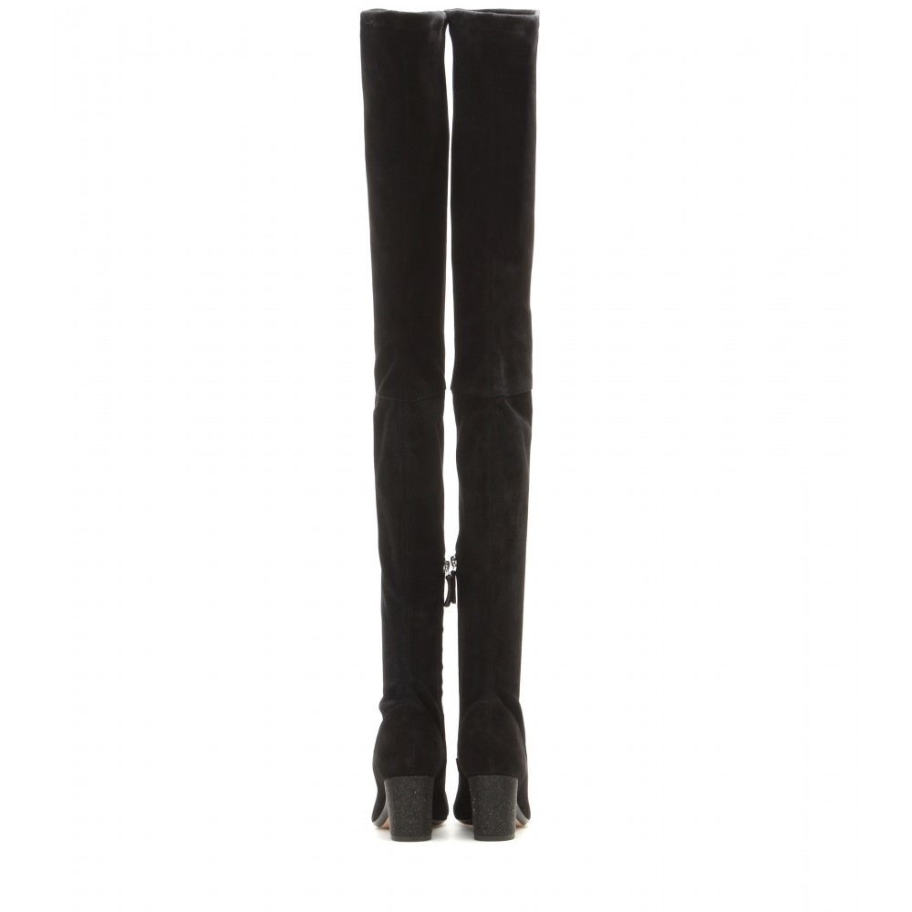 calvin klein over the knee leather boots