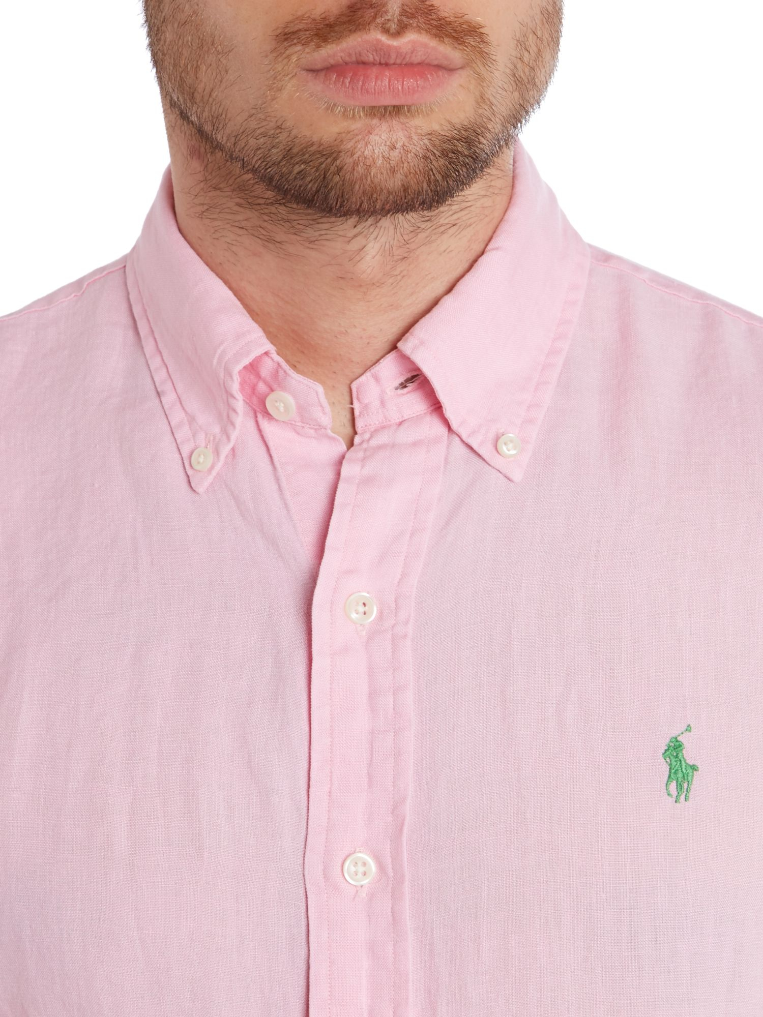 ralph lauren slim fit polo pink