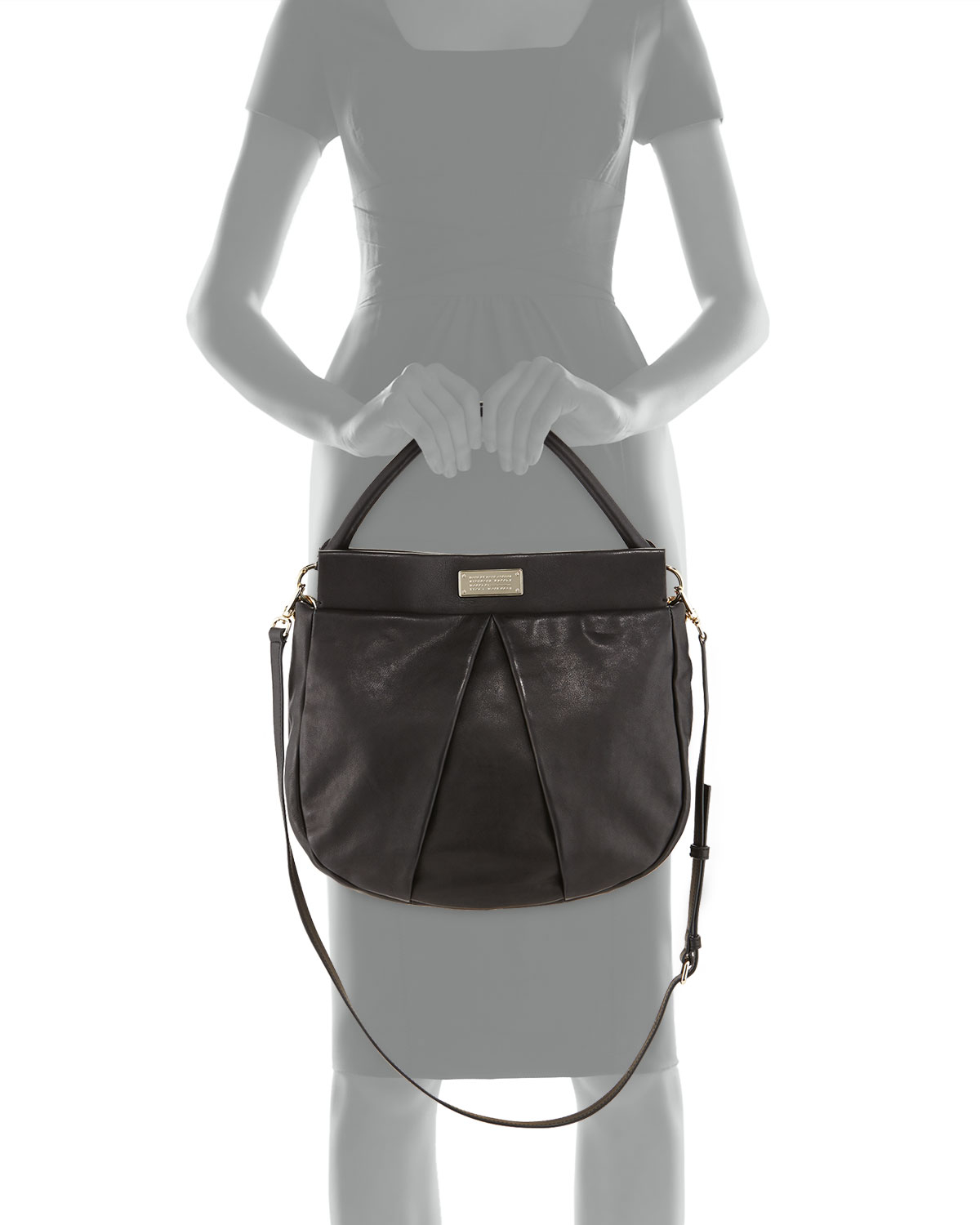 The Classic Q Hillier Hobo Textured Leather Shoulder Bag