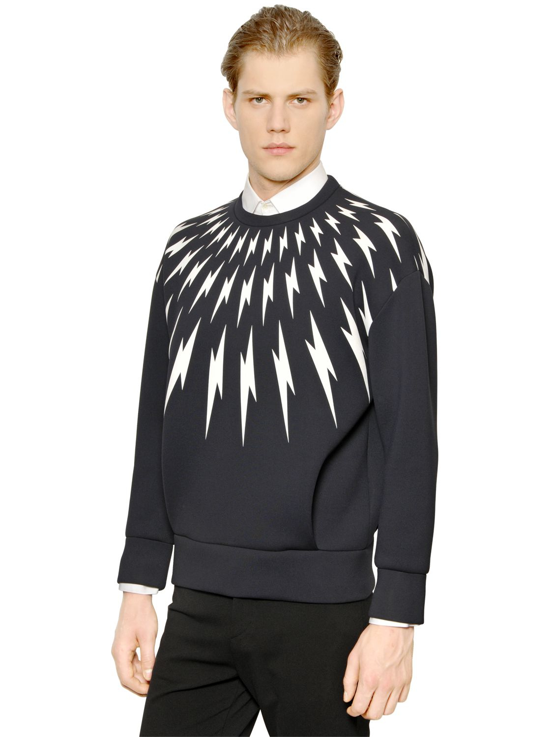 neil barrett neoprene sweatshirt