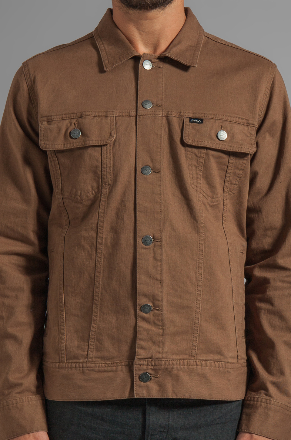 RVCA Jeano Denim Jacket in Tan in Brown for Men Lyst