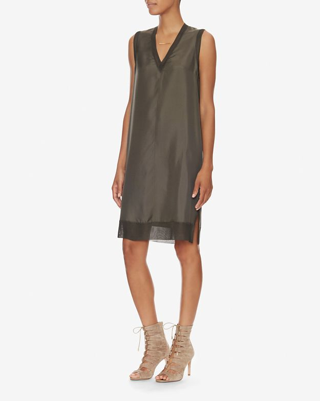 Rag Bone Maude V Neck Dress In Olive Army Green Lyst