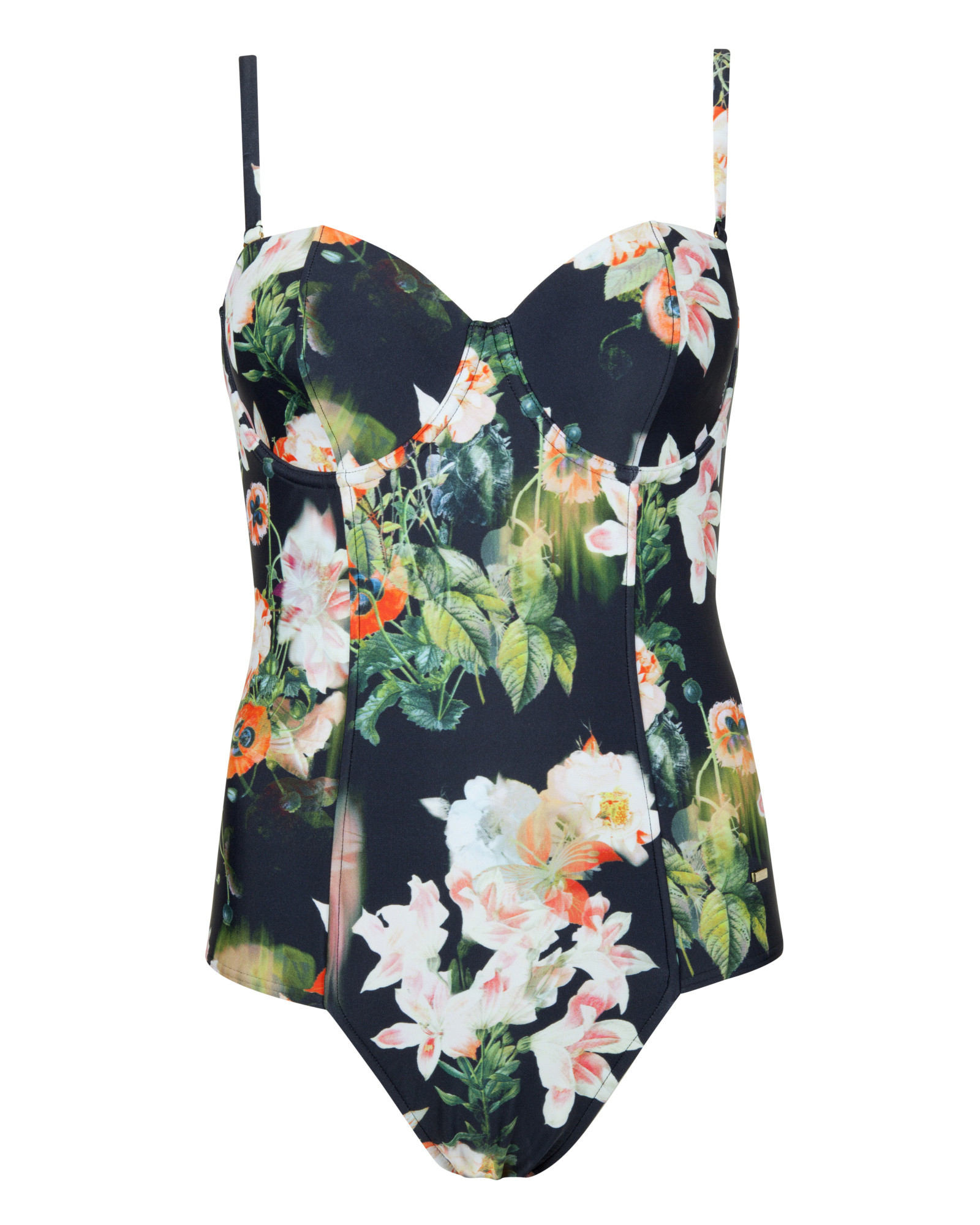 Ted Baker Opulent Bloom Swimsuit in Black - Lyst