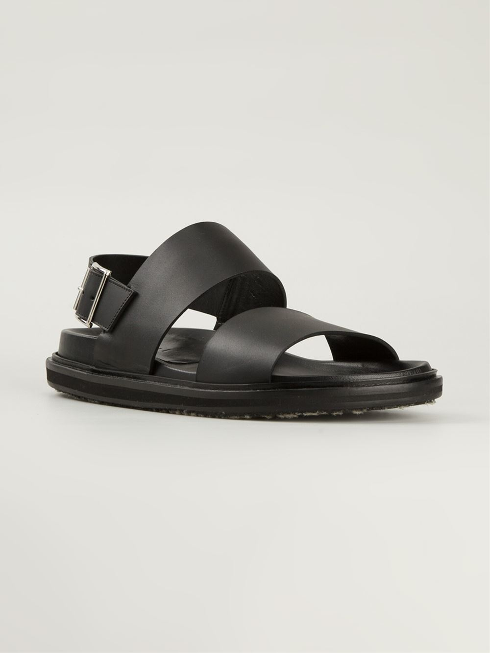 Marni Double Strap Sandals in Black for Men | Lyst